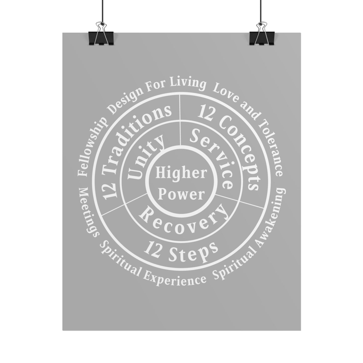 Haler Smith Rolled Poster - Higher Power 1 - Light Gray Matte Finish