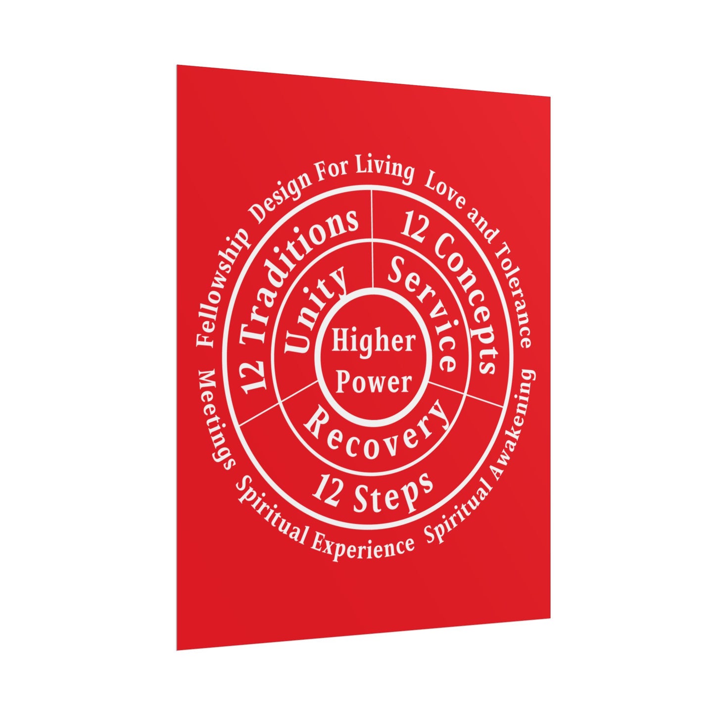 Haler Smith Rolled Poster - Higher Power 1 - Red Matte Finish
