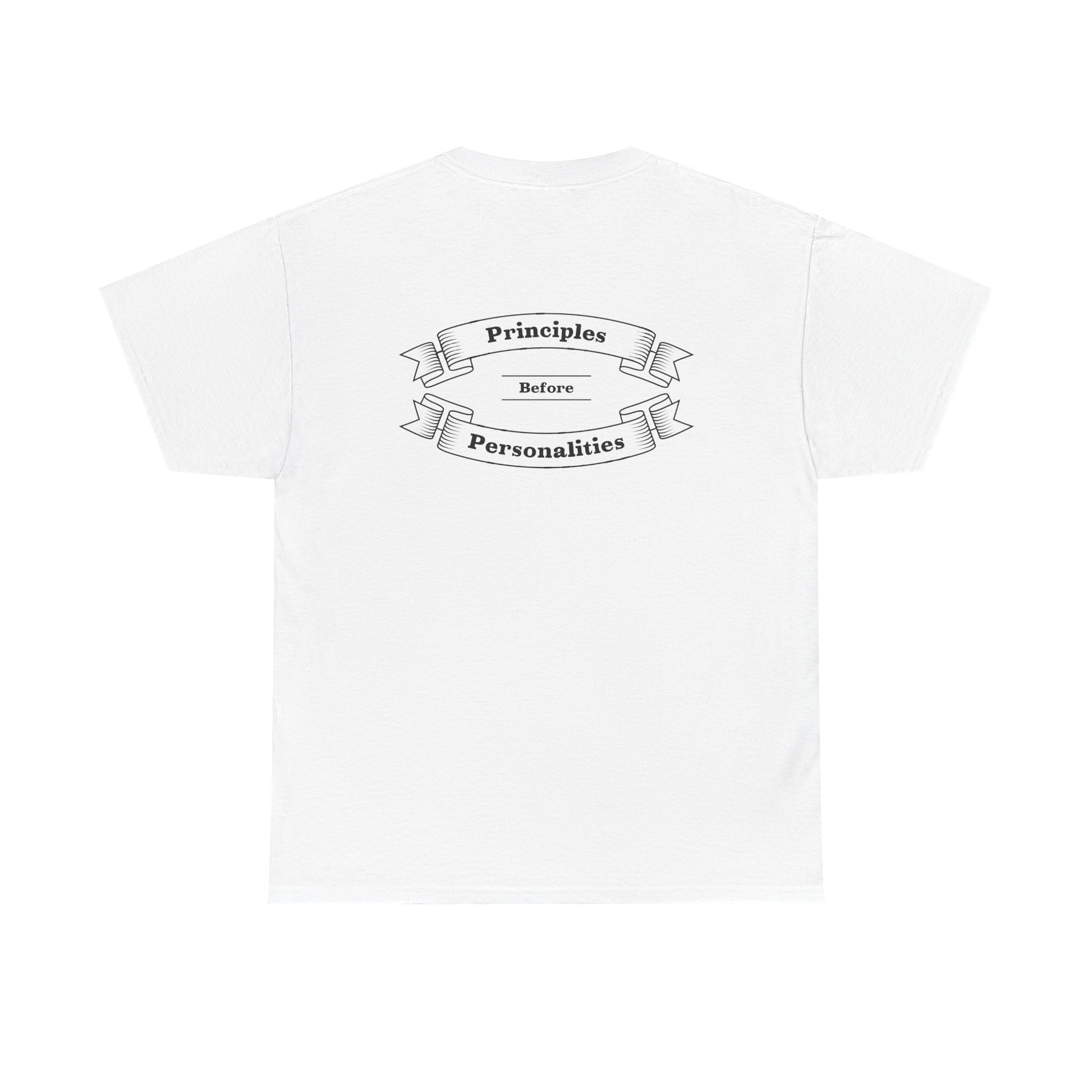 Haler Smith - T-Shirt - Haler Smith Heavy Cotton Short Sleeve Tee - Principles Before Personalities 1 - S - XL