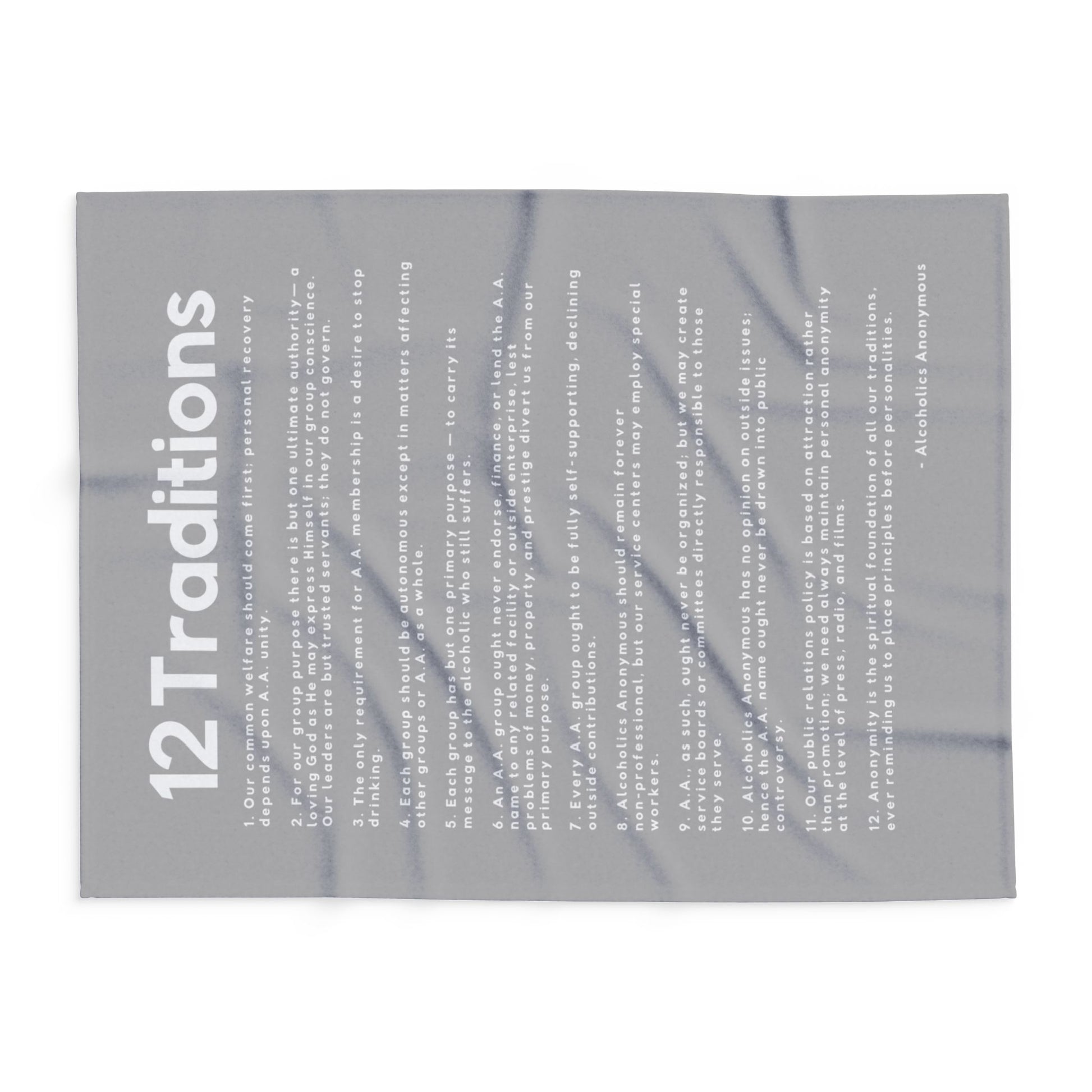 Haler Smith - Home Decor - Haler Smith Polar Fleece Blanket - 12 Traditions - Light Gray