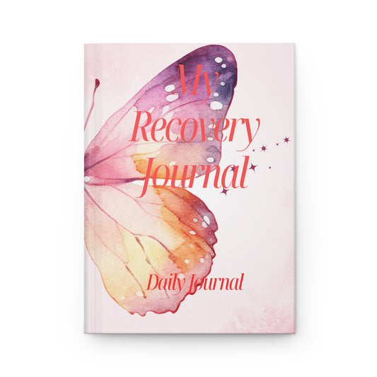 Haler Smith - Paper products - Haler Smith Hardcover Journal - My Recovery Journal - Butterfly Wing - Red Letters