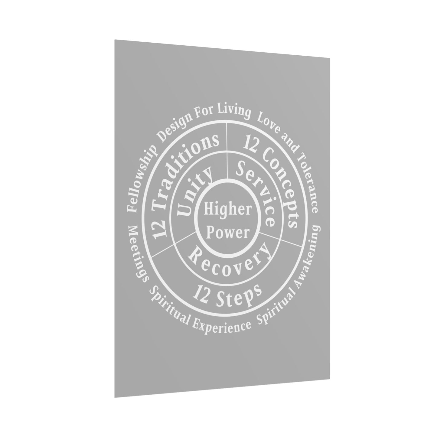 Haler Smith Rolled Poster - Higher Power 1 - Light Gray Matte Finish