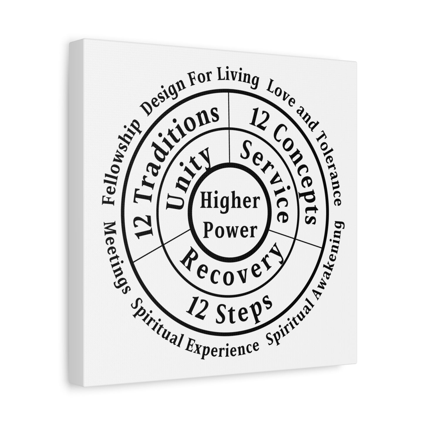 Haler Smith - Canvas - Haler Smith Matte Canvas - Higher Power 1 - White Matte Finish