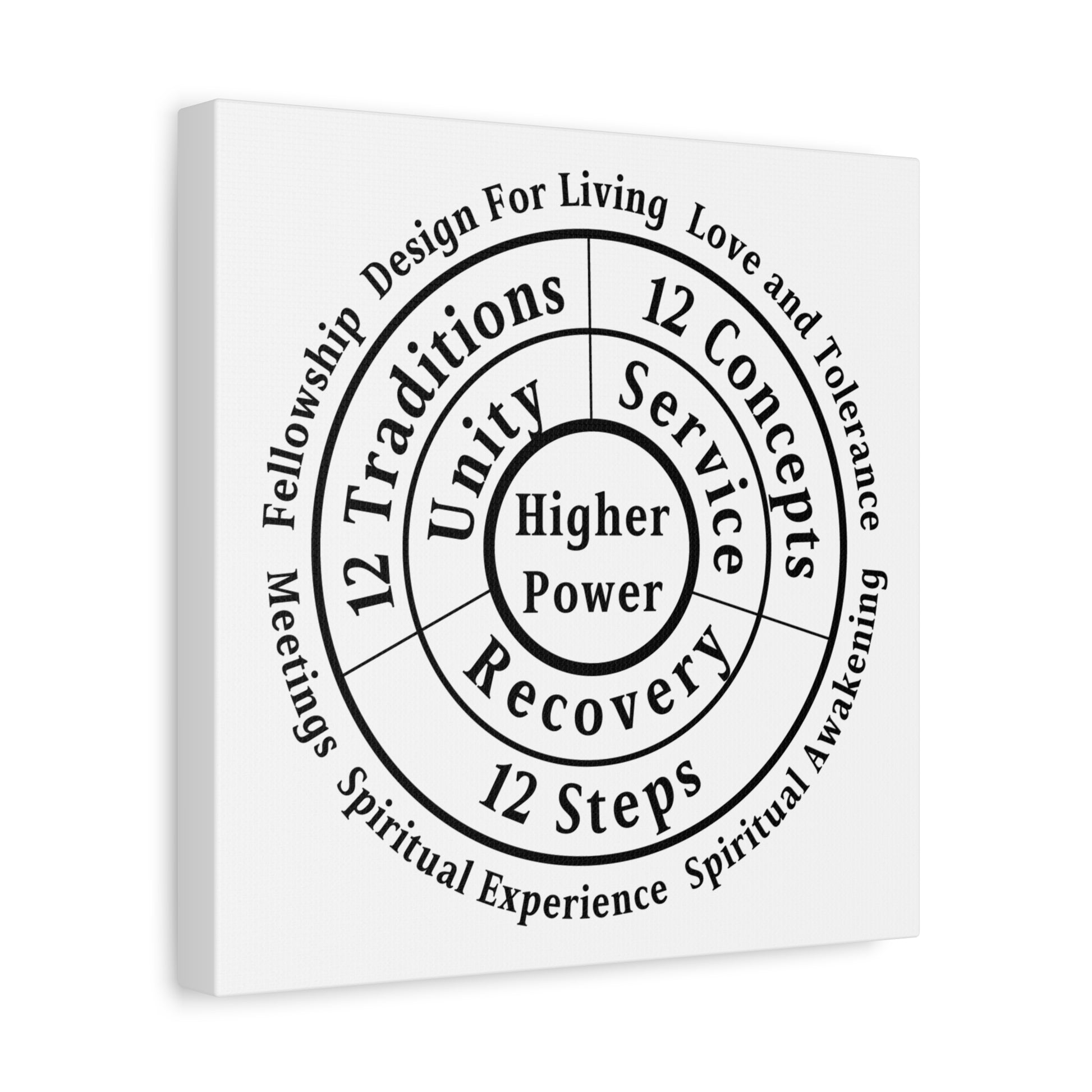 Haler Smith - Canvas - Haler Smith Matte Canvas - Higher Power 1 - White Matte Finish