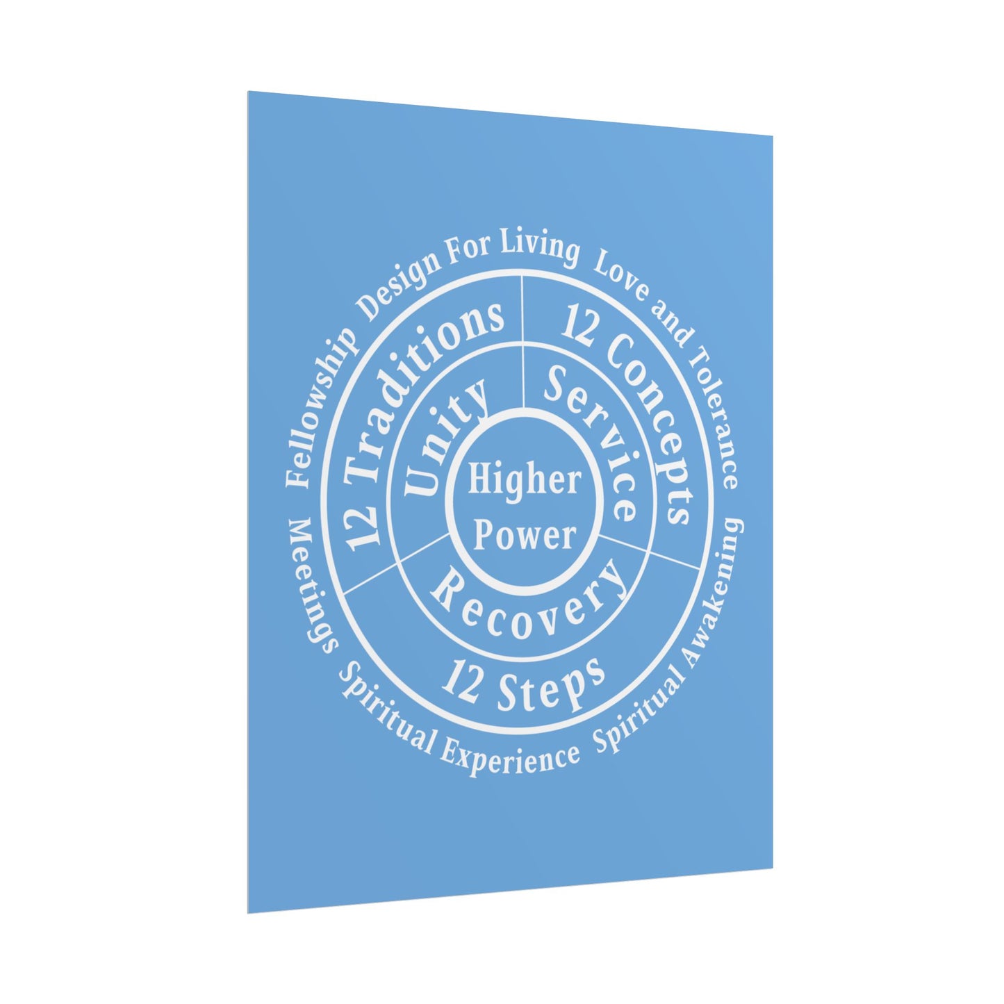 Haler Smith Rolled Poster - Higher Power 1 - Light Blue Matte Finish
