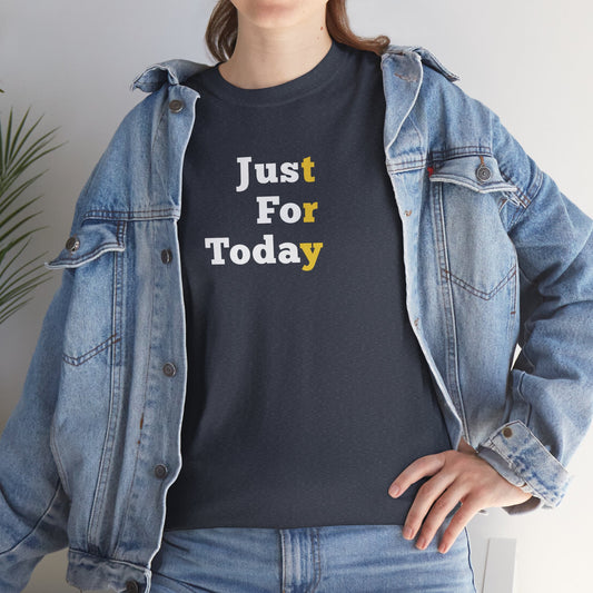 Recovery Short Sleeve T-Shirt | Just For Today Design 1 On The Front