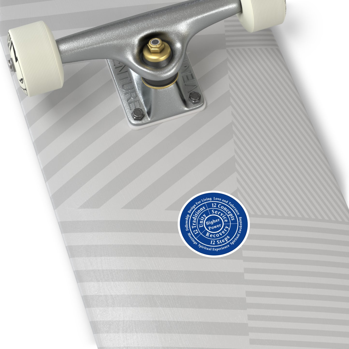 Haler Smith Vinyl Round Sticker - Higher Power 1 - Dark Blue