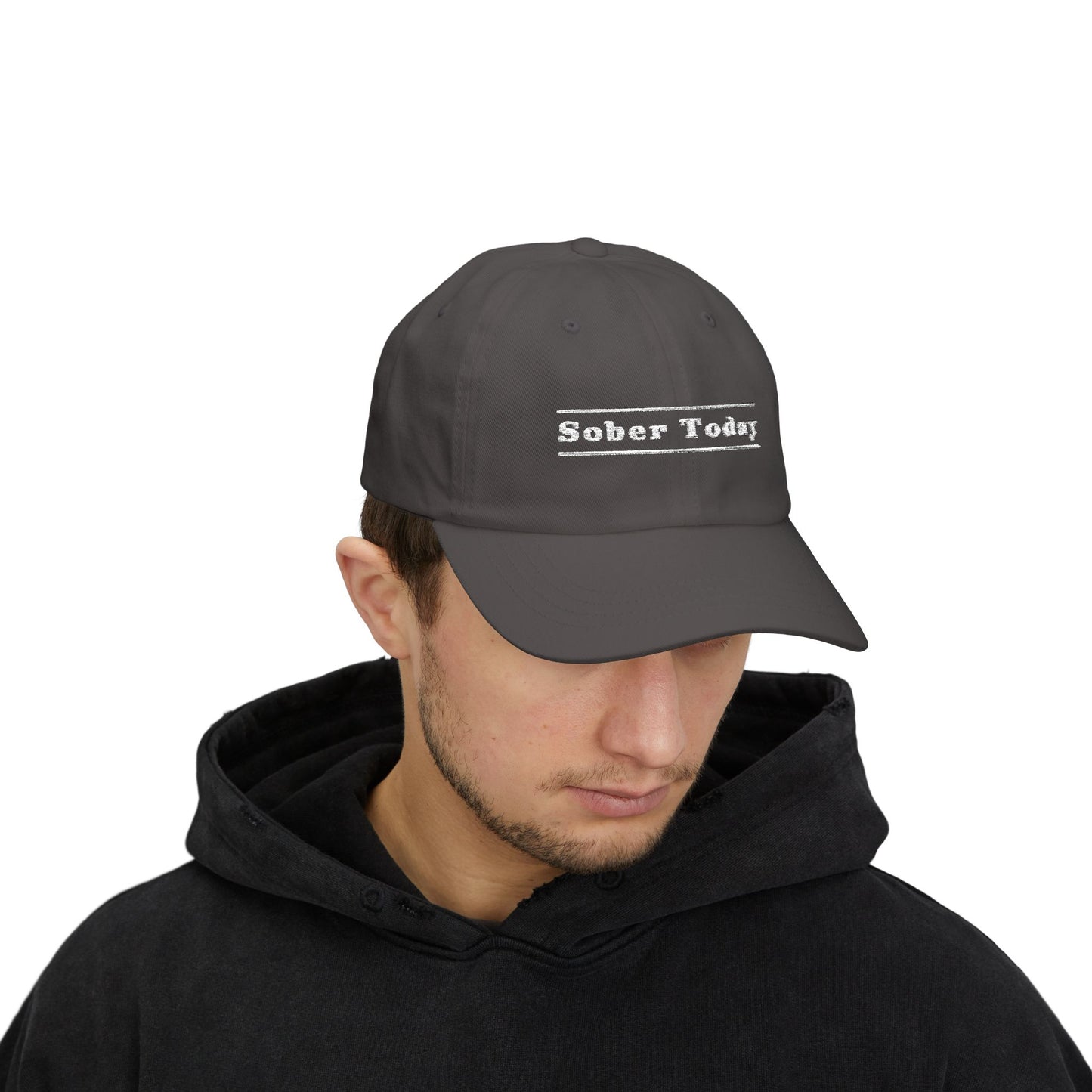 Haler Smith Dad Cap - Sober Today 3 - White