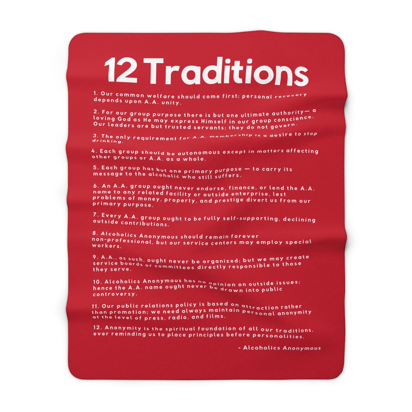 Haler Smith - Home Decor - Haler Smith Sherpa Fleece Blanket - 12 Traditions - Dark Red