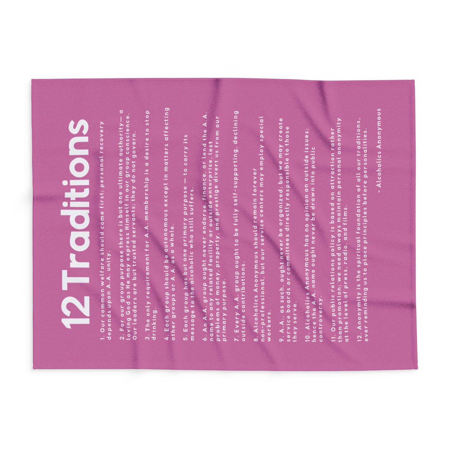 Haler Smith - Home Decor - Haler Smith Polar Fleece Blanket - 12 Traditions - Light Pink