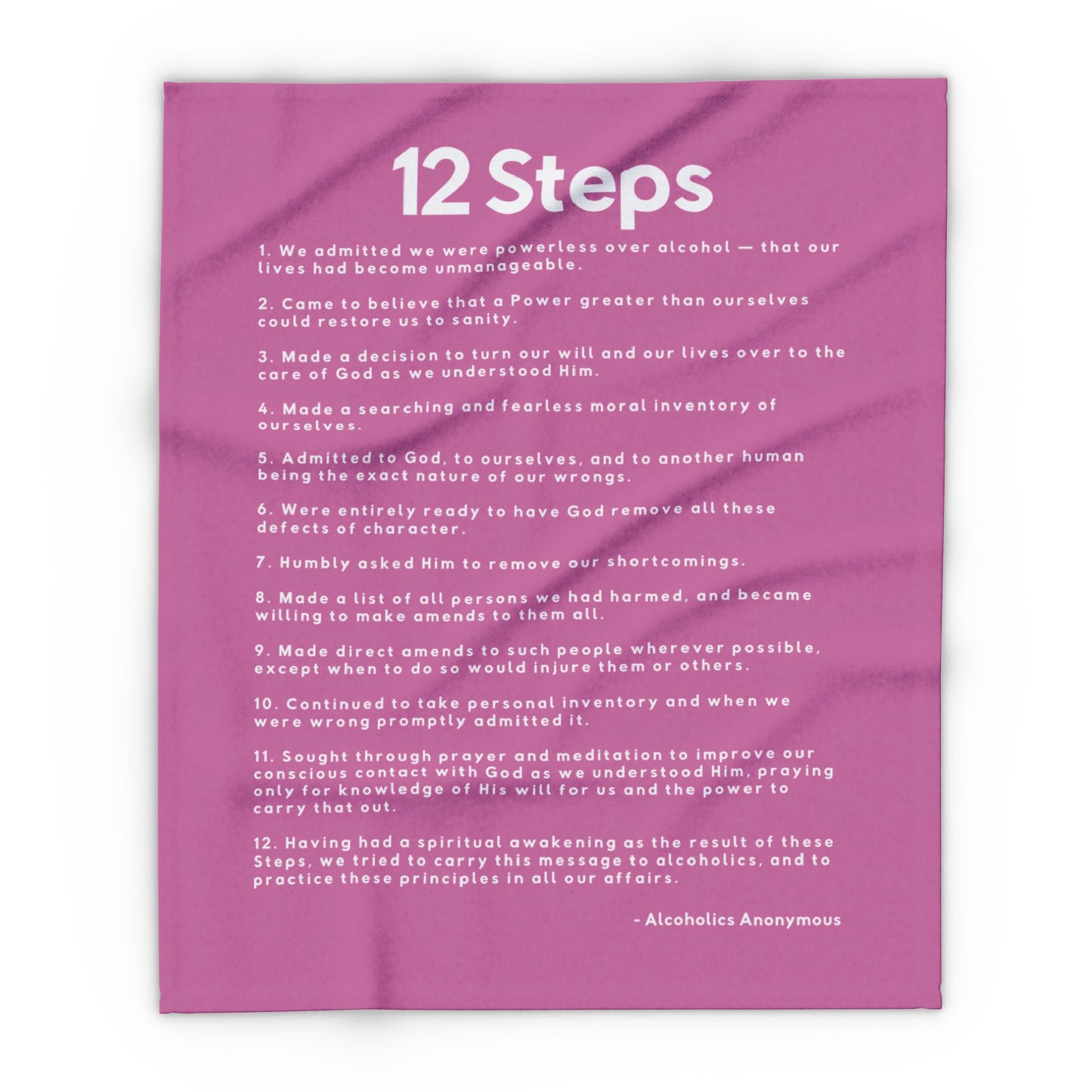 Haler Smith - Home Decor - Haler Smith Polar Fleece Blanket - 12 Steps - Light Pink