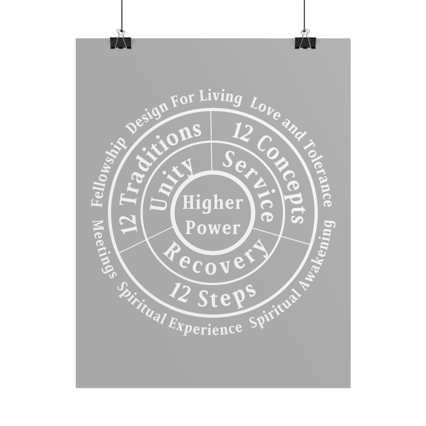Haler Smith Rolled Poster - Higher Power 1 - Light Gray Matte Finish