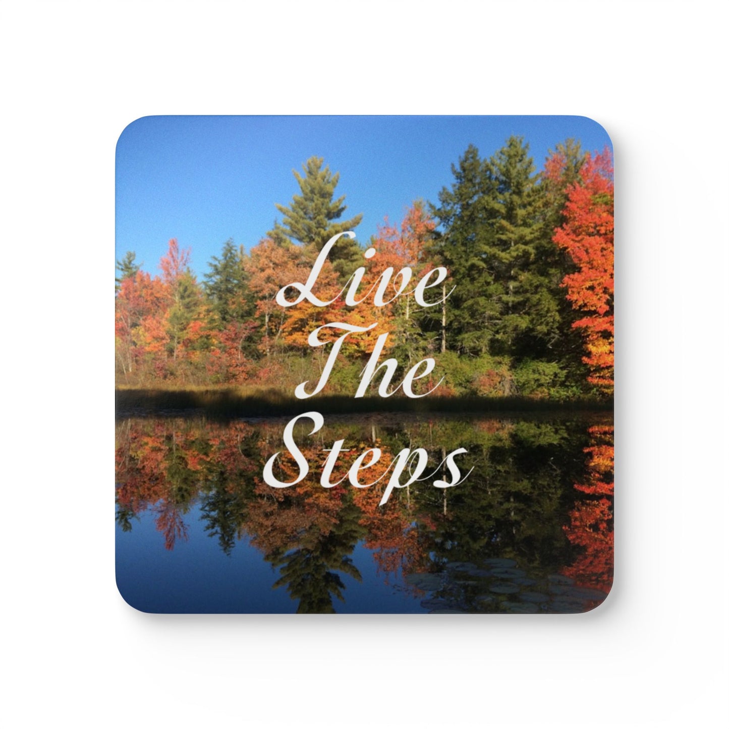 Haler Smith Corkwood Coaster Set Mountain Pond - Live The Steps White