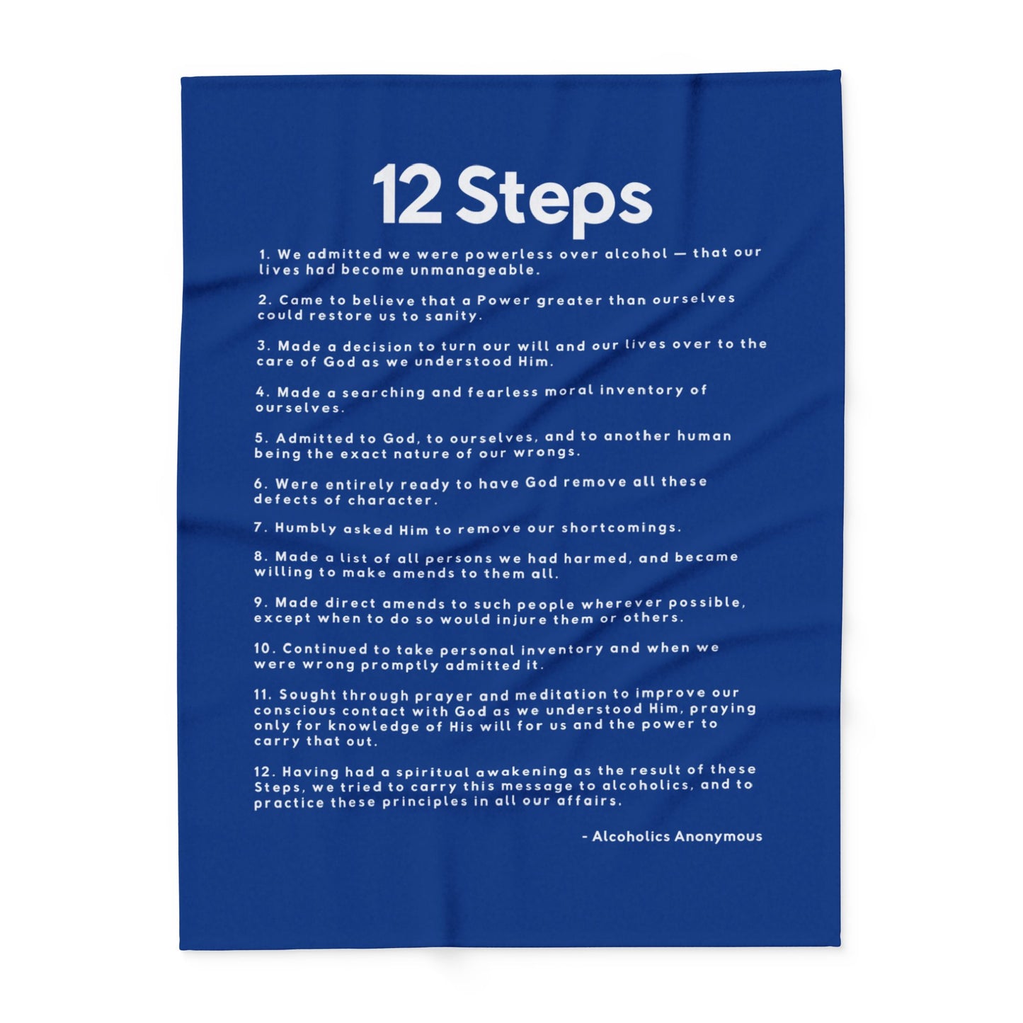 Haler Smith - Home Decor - Haler Smith Polar Fleece Blanket - 12 Steps - Dark Blue
