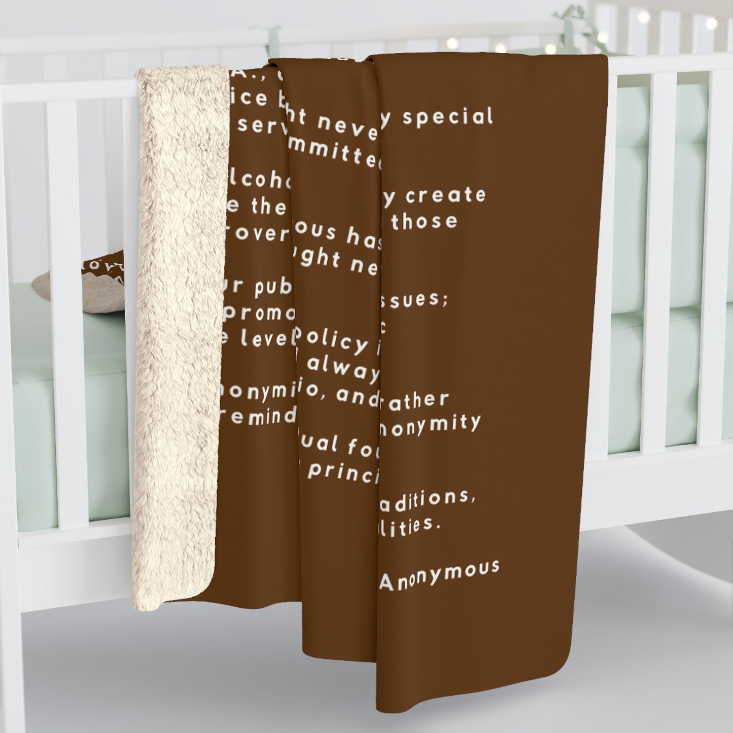 Haler Smith - Home Decor - Haler Smith Sherpa Fleece Blanket - 12 Traditions - Brown