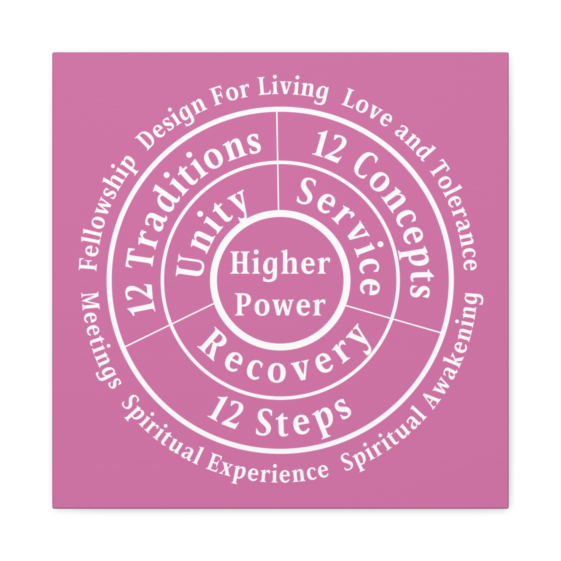 Haler Smith - Canvas - Haler Smith Matte Canvas - Higher Power 1 - Light Pink Matte Finish
