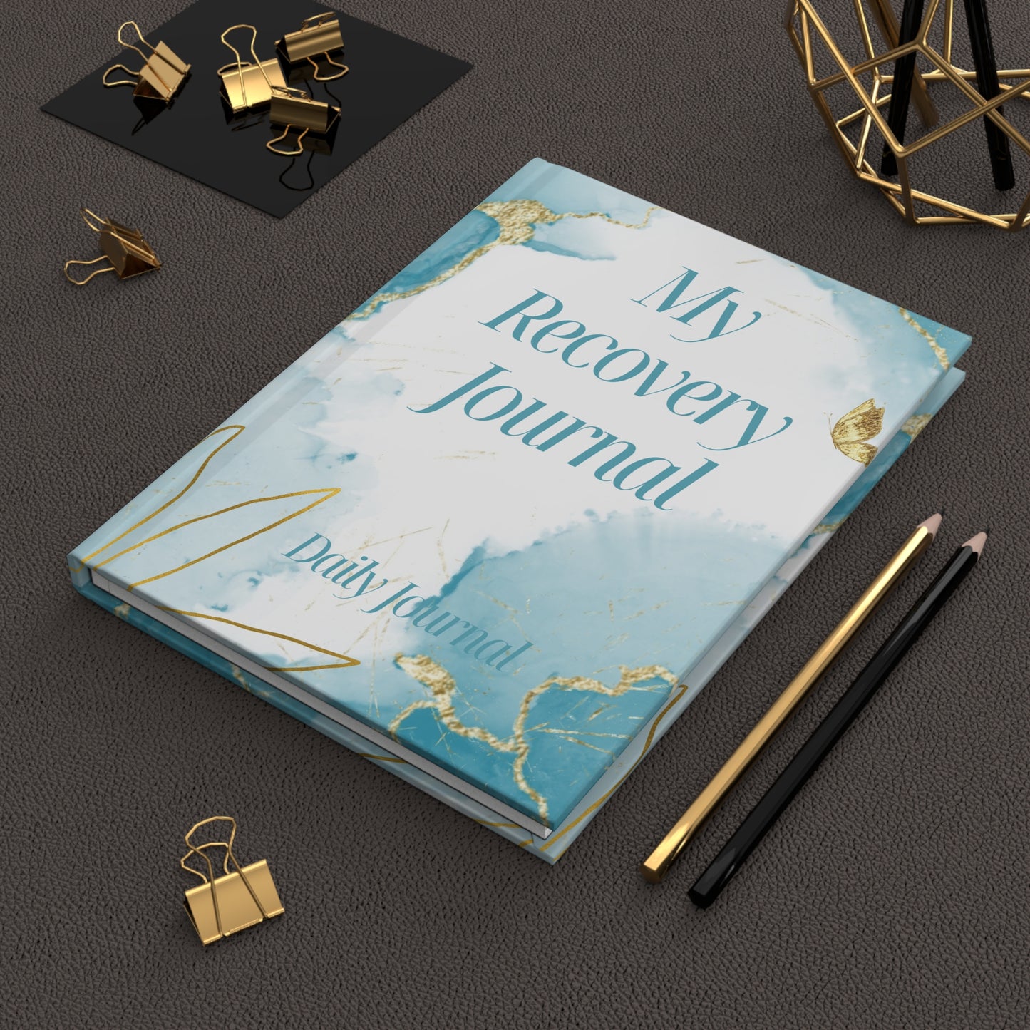 Recovery Hardcover Journal | My Recovery Journal | Gold Leaf Scene