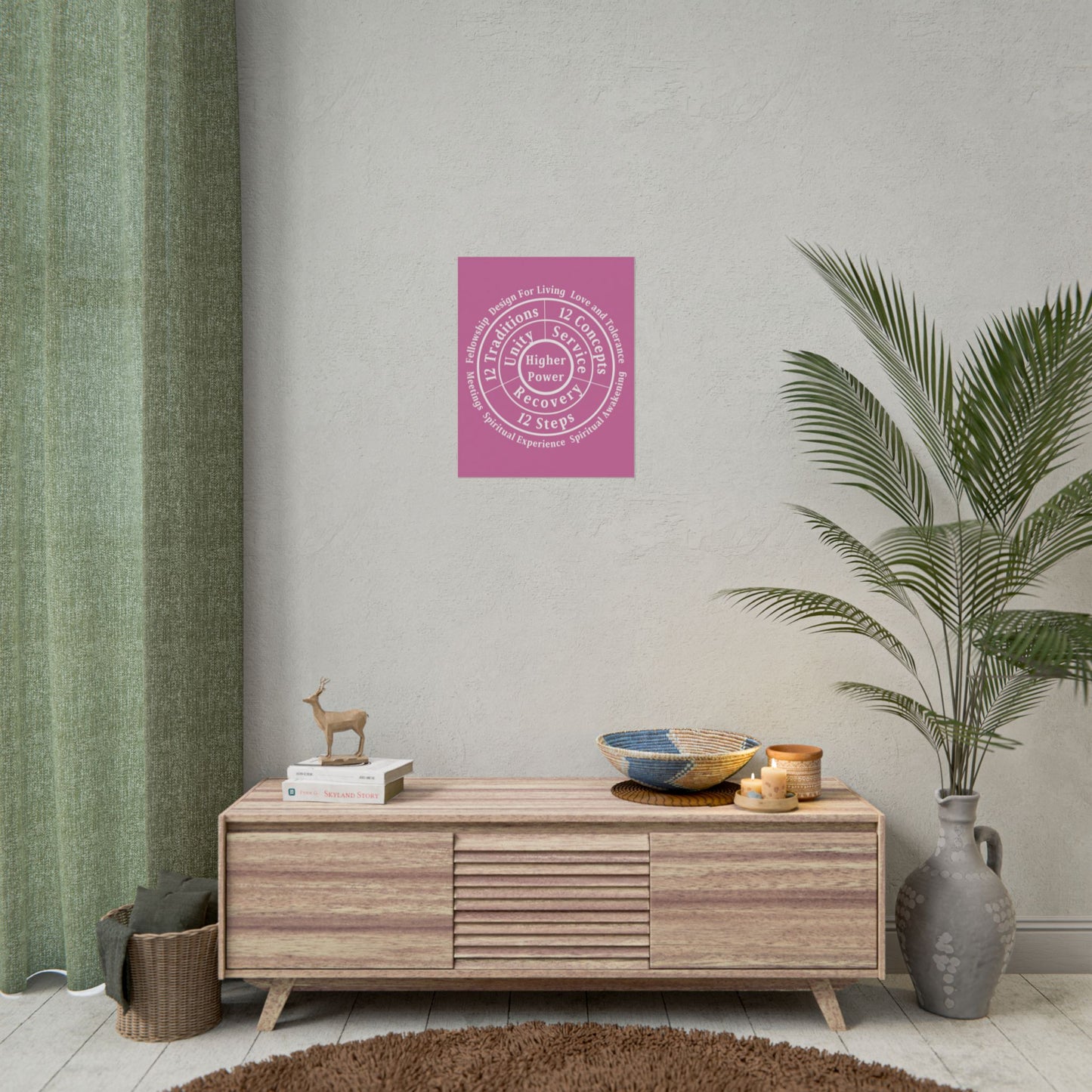 Haler Smith Rolled Poster - Higher Power 1 - Light Pink Matte Finish