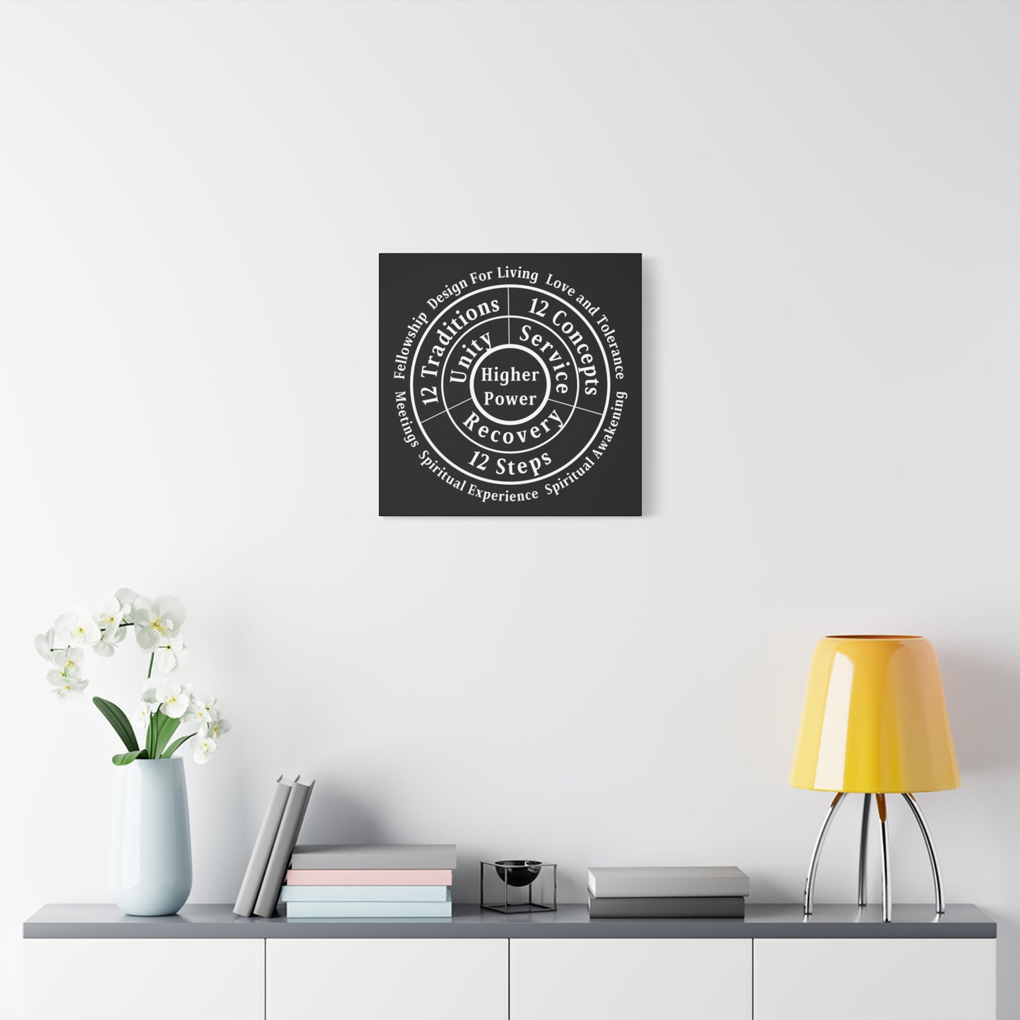 Haler Smith Matte Canvas - Higher Power 1 - Black Matte Finish - White Letters