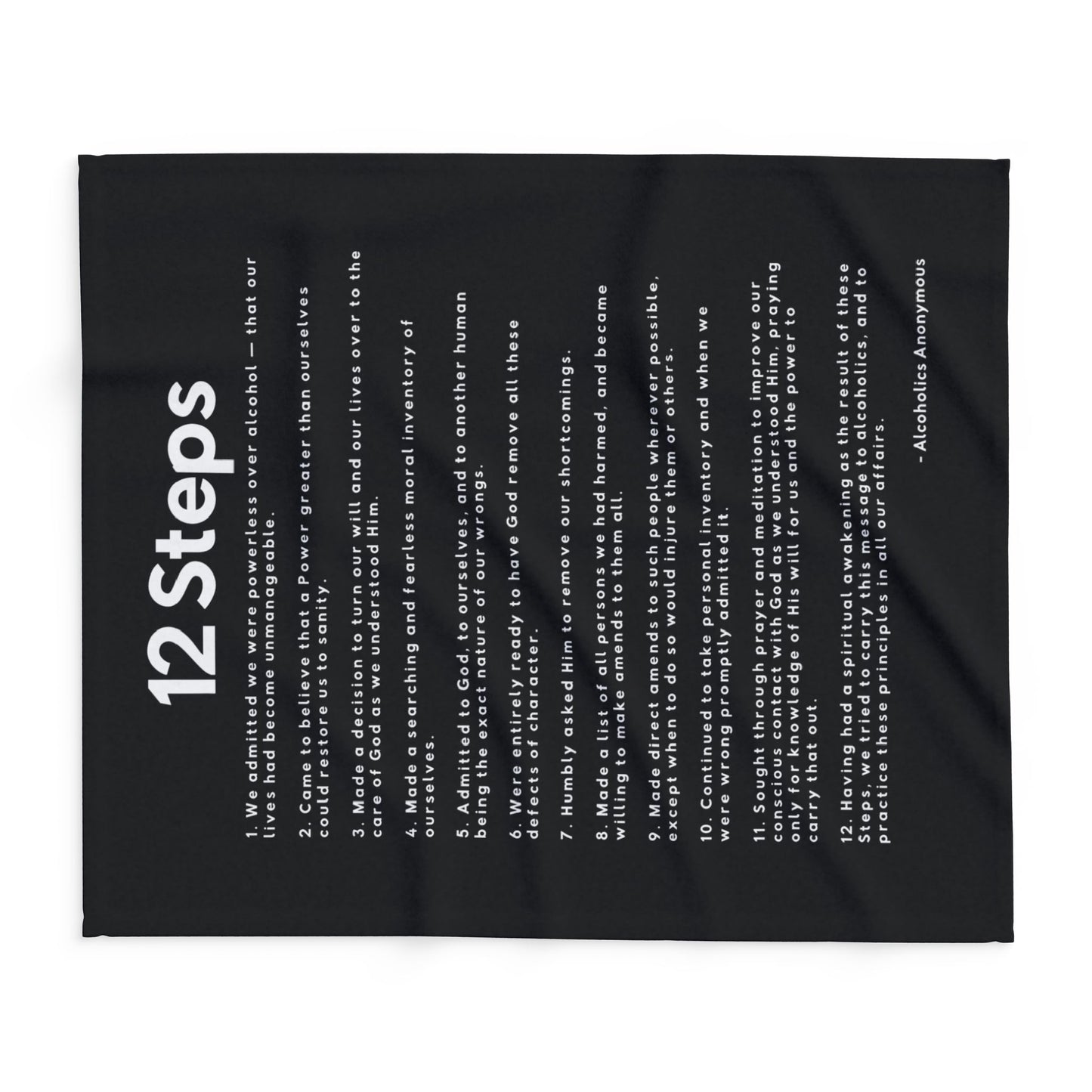 Haler Smith - Home Decor - Haler Smith Polar Fleece Blanket - 12 Steps - Black