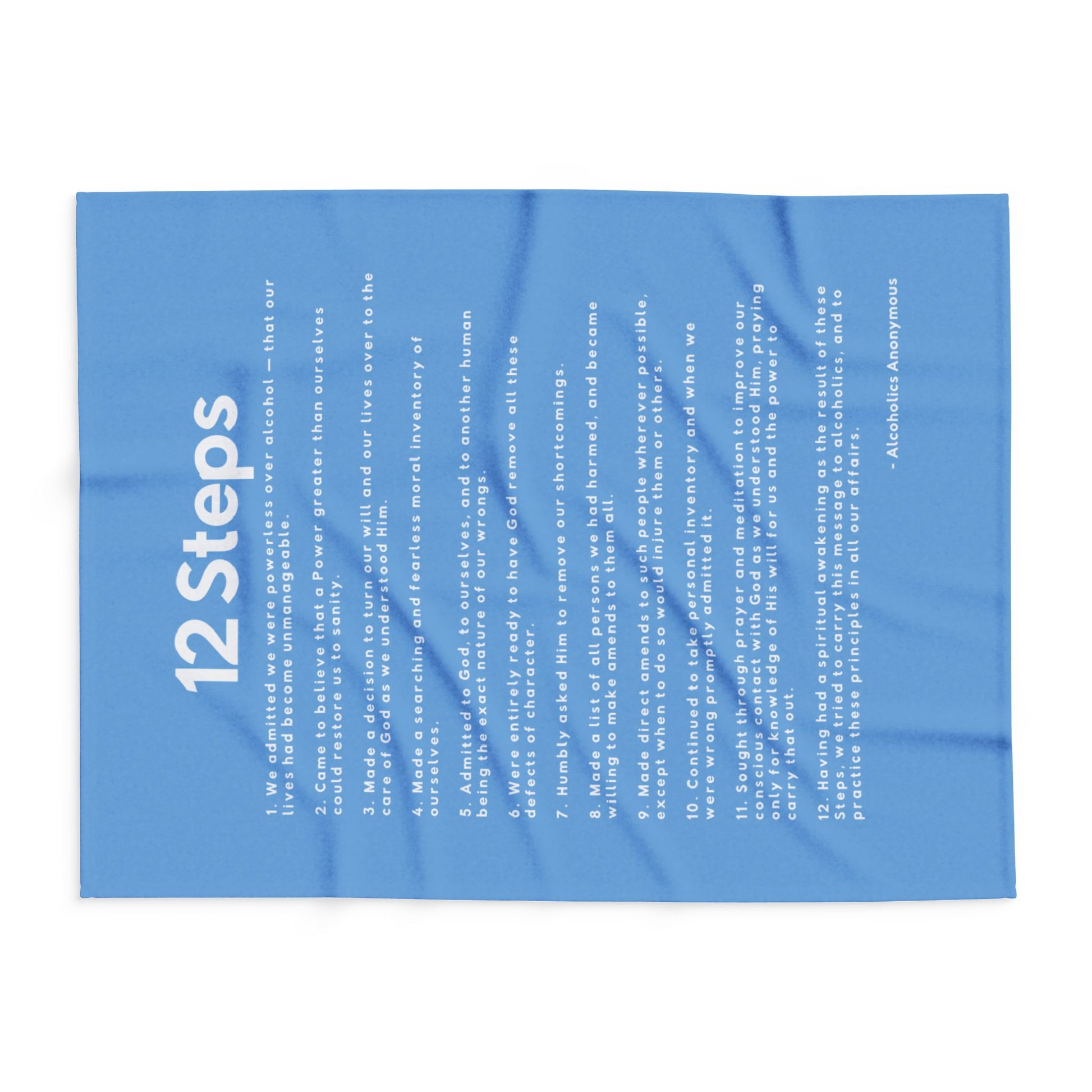 Haler Smith - Home Decor - Haler Smith Polar Fleece Blanket - 12 Steps - Light Blue