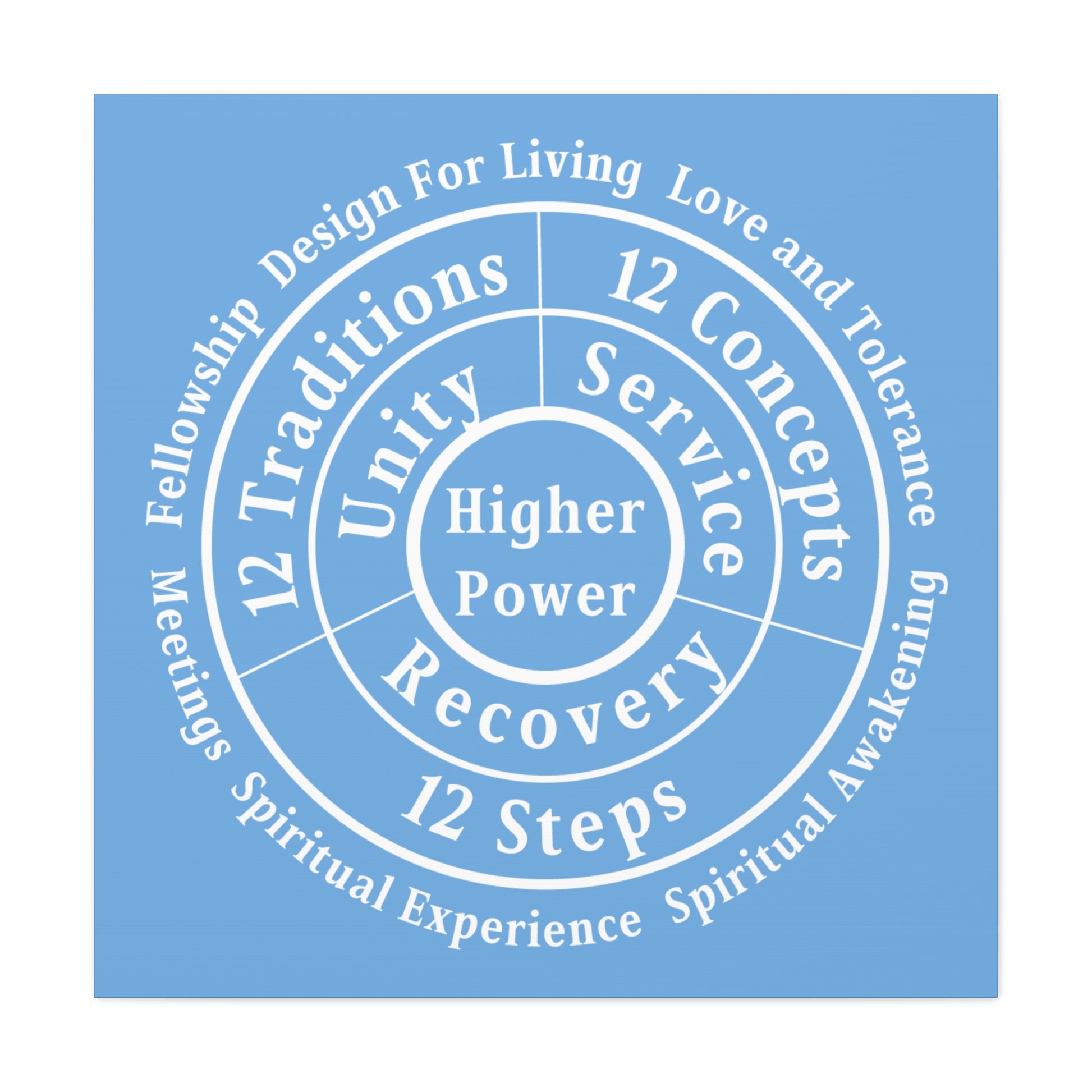 Haler Smith - Canvas - Haler Smith Matte Canvas - Higher Power 1 - Light Blue Matte Finish