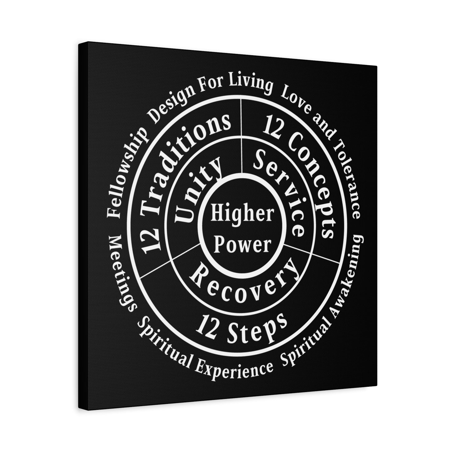 Haler Smith Matte Canvas - Higher Power 1 - Black Matte Finish - White Letters