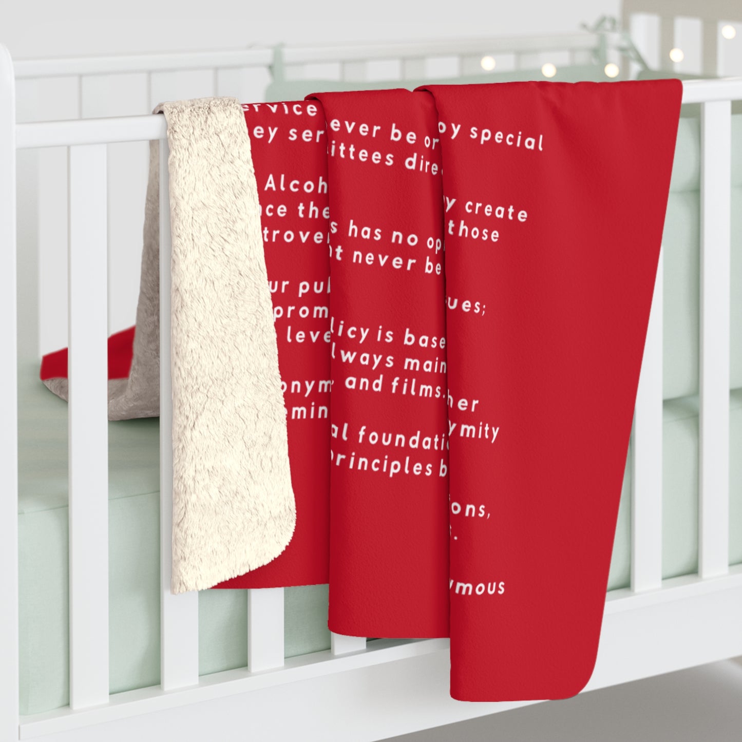 Haler Smith - Home Decor - Haler Smith Sherpa Fleece Blanket - 12 Traditions - Dark Red