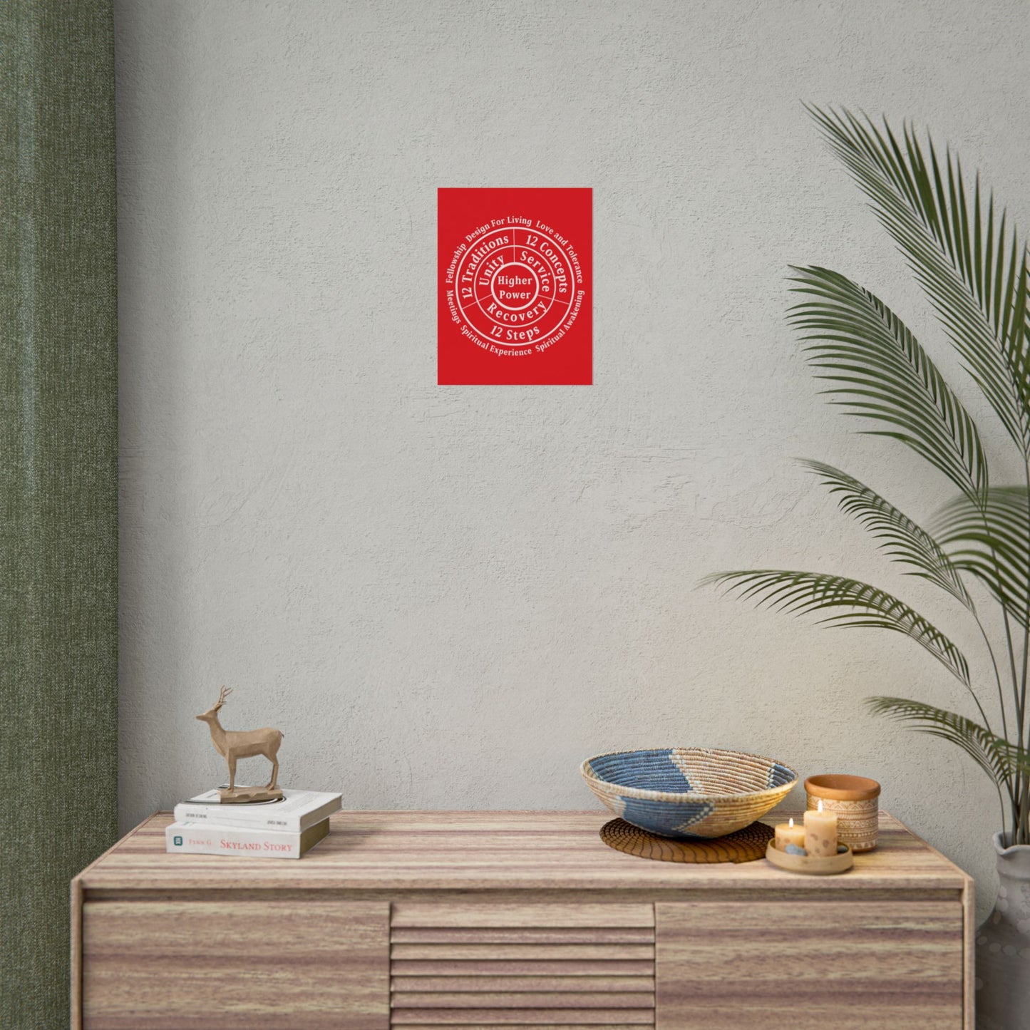 Haler Smith Rolled Poster - Higher Power 1 - Red Matte Finish