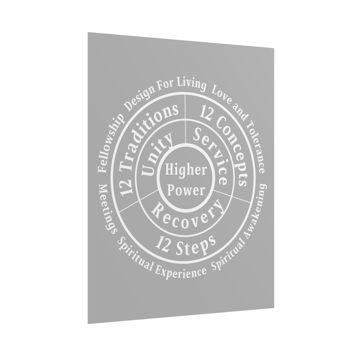 Haler Smith Rolled Poster - Higher Power 1 - Light Gray Matte Finish