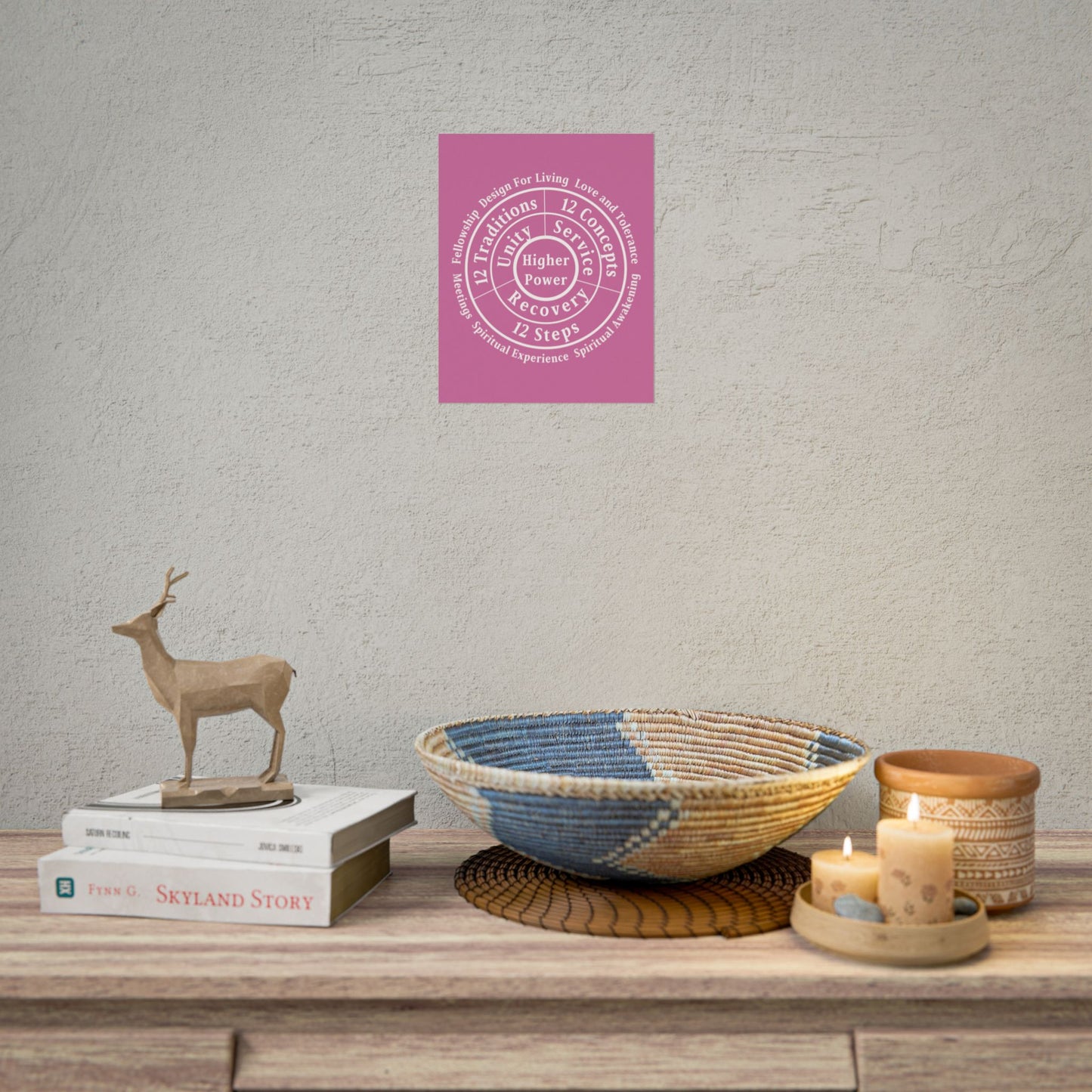 Haler Smith Rolled Poster - Higher Power 1 - Light Pink Matte Finish
