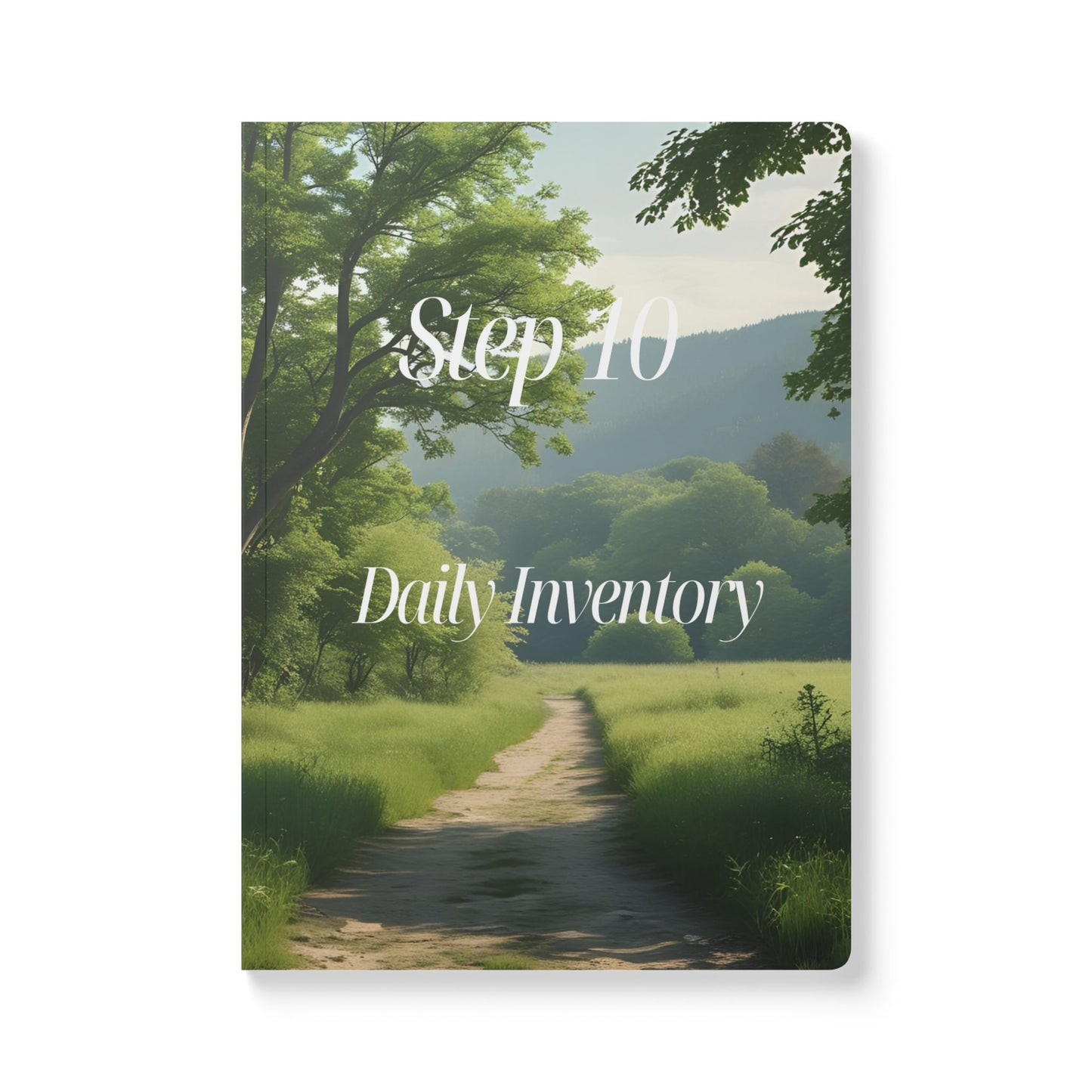Haler Smith Guided Softcover Journal - Step 10 Daily Inventory - Country Road Scene - White Letters