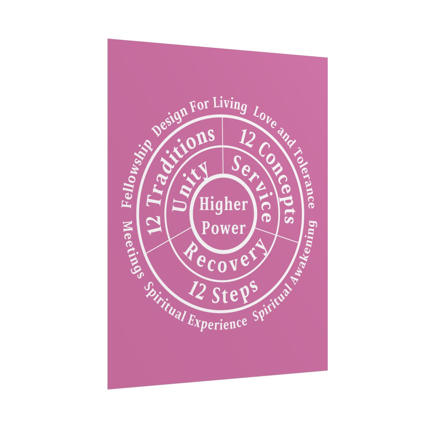 Haler Smith Rolled Poster - Higher Power 1 - Light Pink Matte Finish