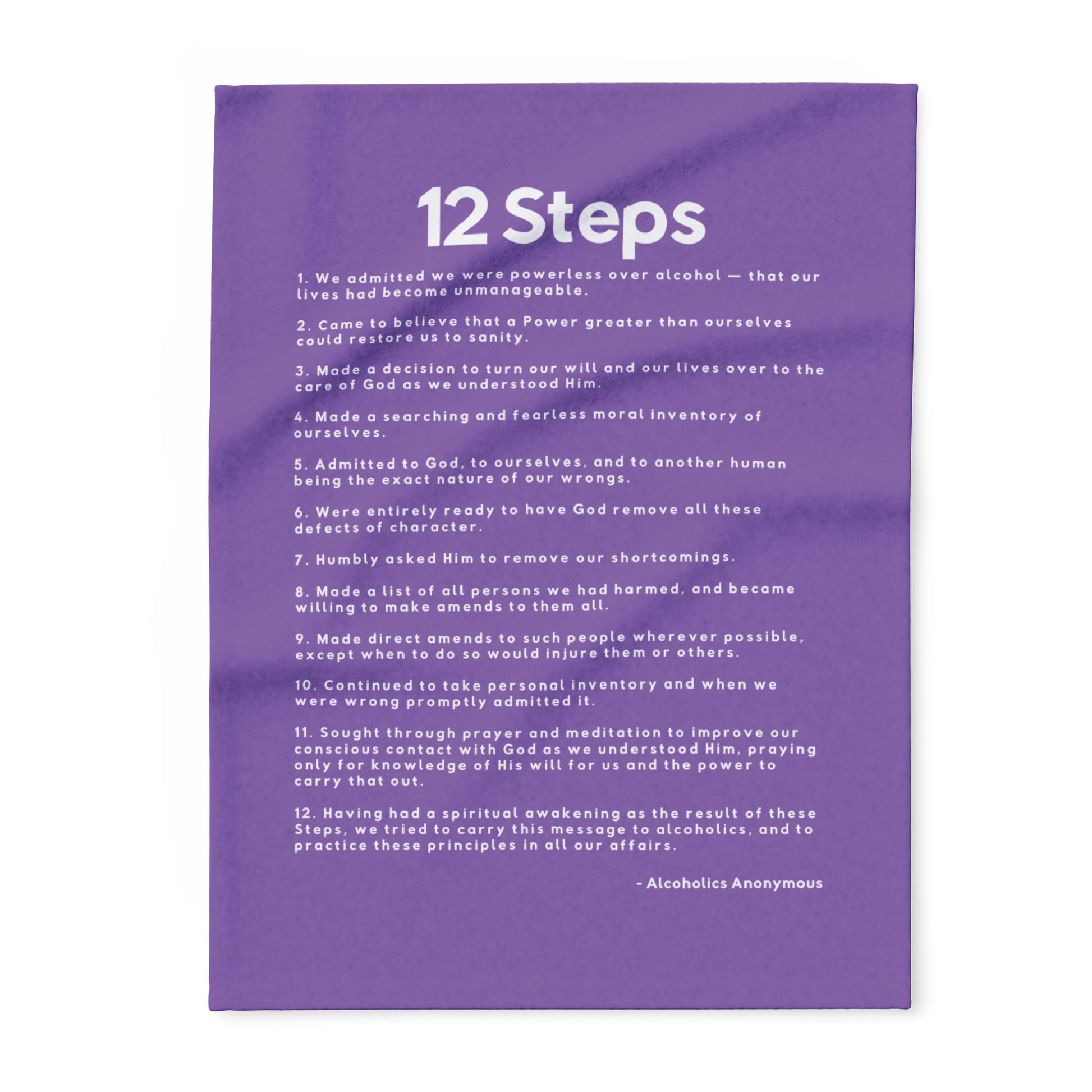 Haler Smith - Home Decor - Haler Smith Polar Fleece Blanket - 12 Steps - Light Purple