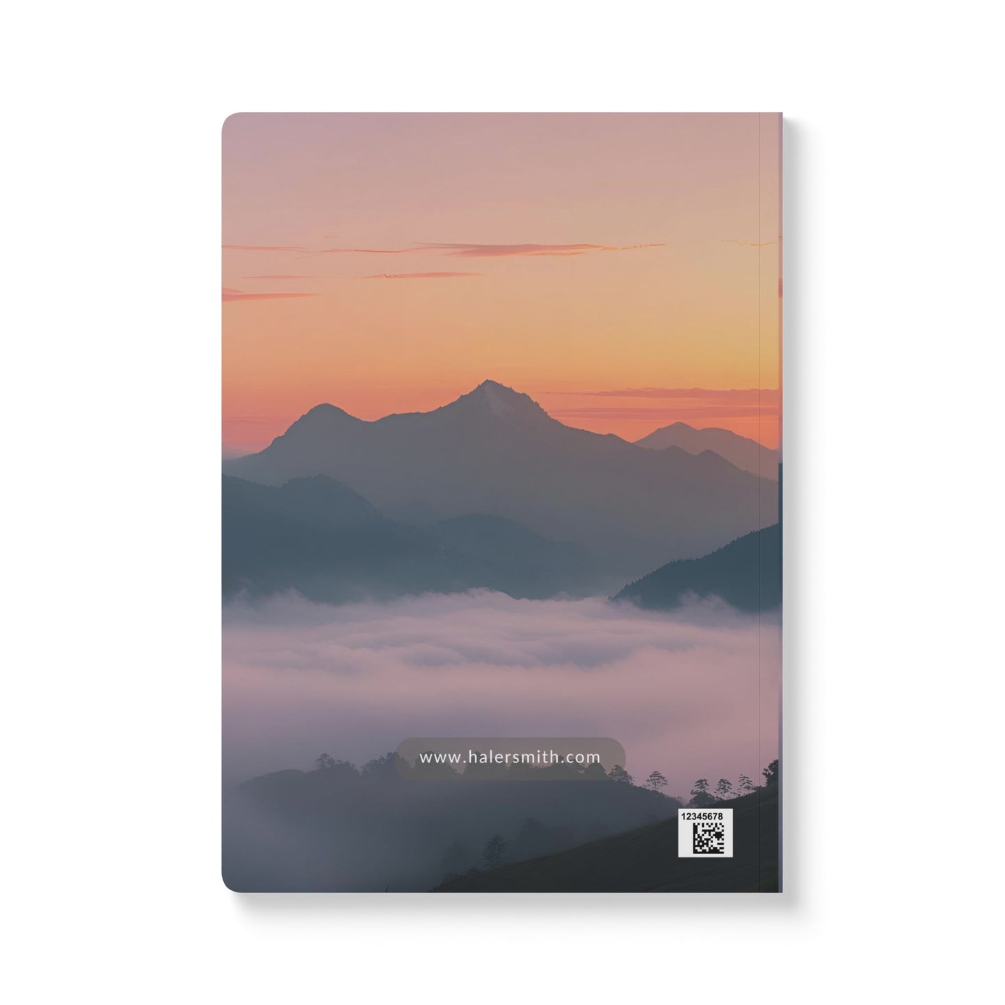 Haler Smith Guided Softcover Journal - Step 11 Morning Review - Mountain Morning Scene - White Letters