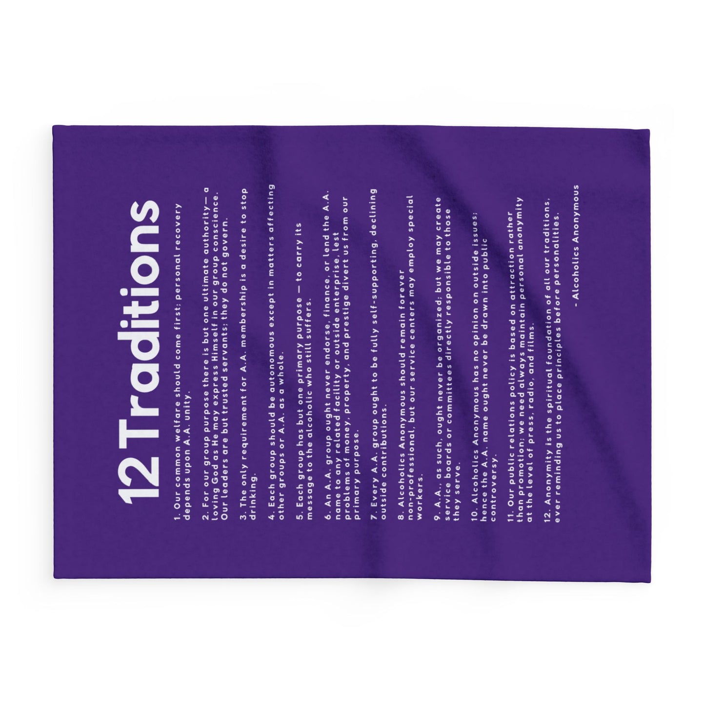 Haler Smith - Home Decor - Haler Smith Polar Fleece Blanket - 12 Traditions - Purple