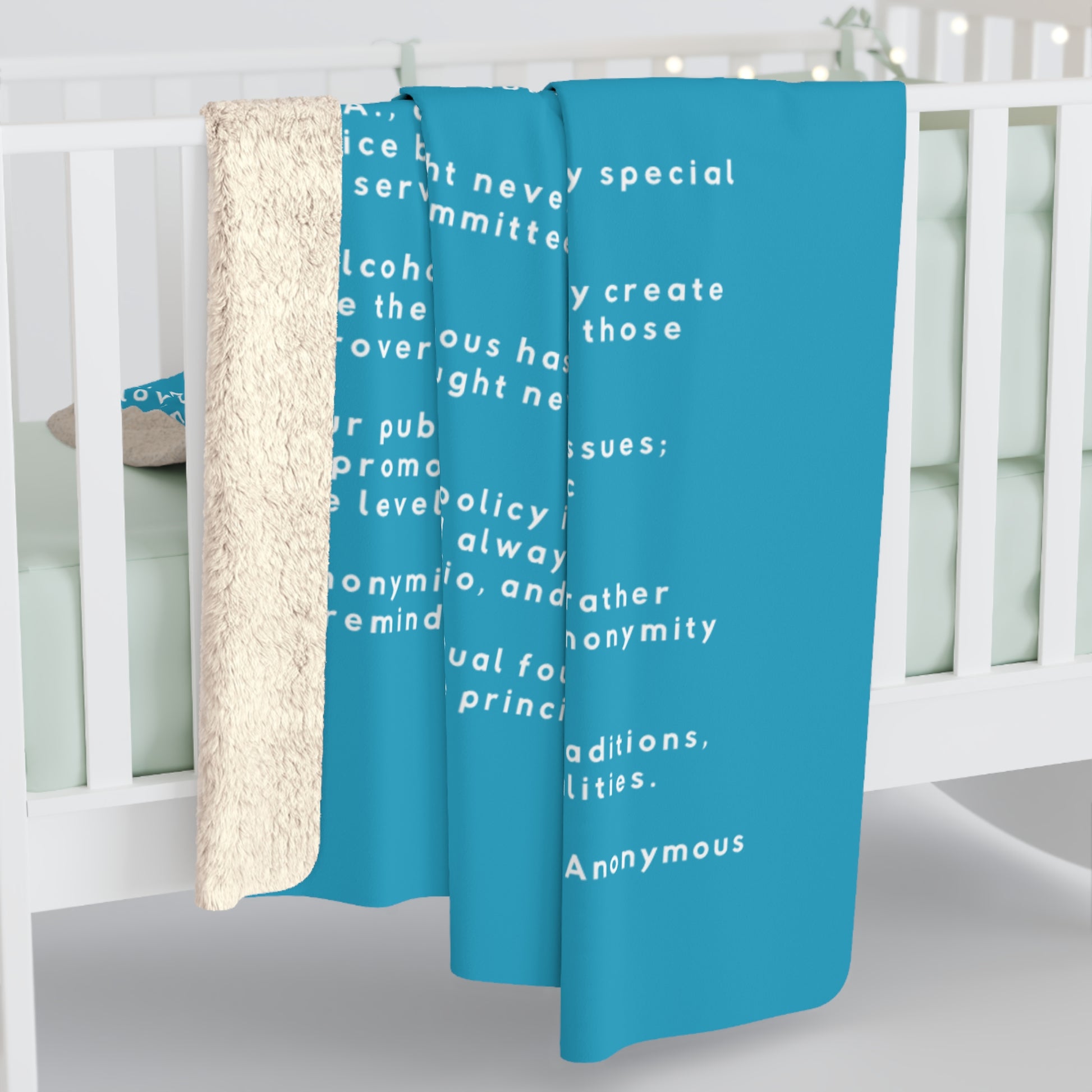 Haler Smith - Home Decor - Haler Smith Sherpa Fleece Blanket - 12 Traditions - Turquoise