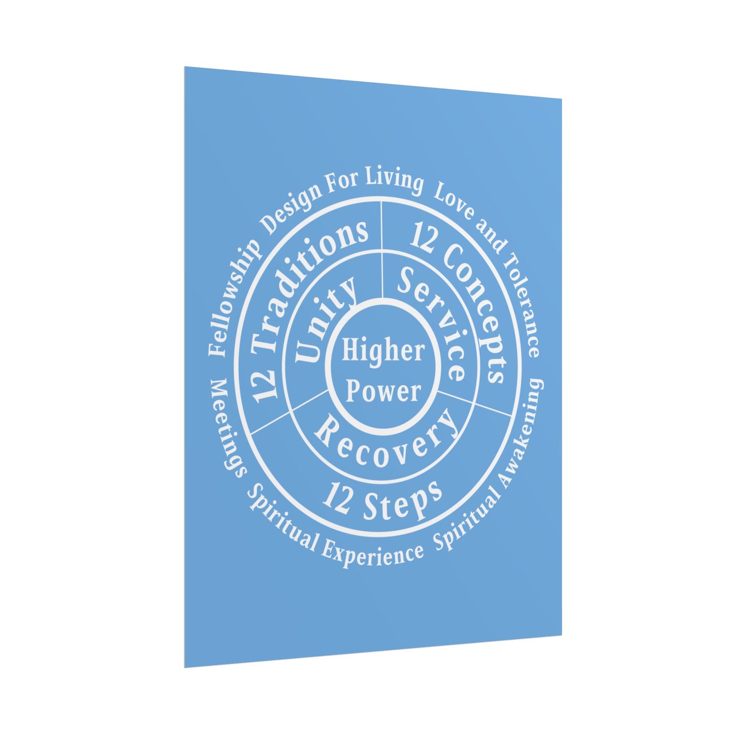 Haler Smith Rolled Poster - Higher Power 1 - Light Blue Matte Finish