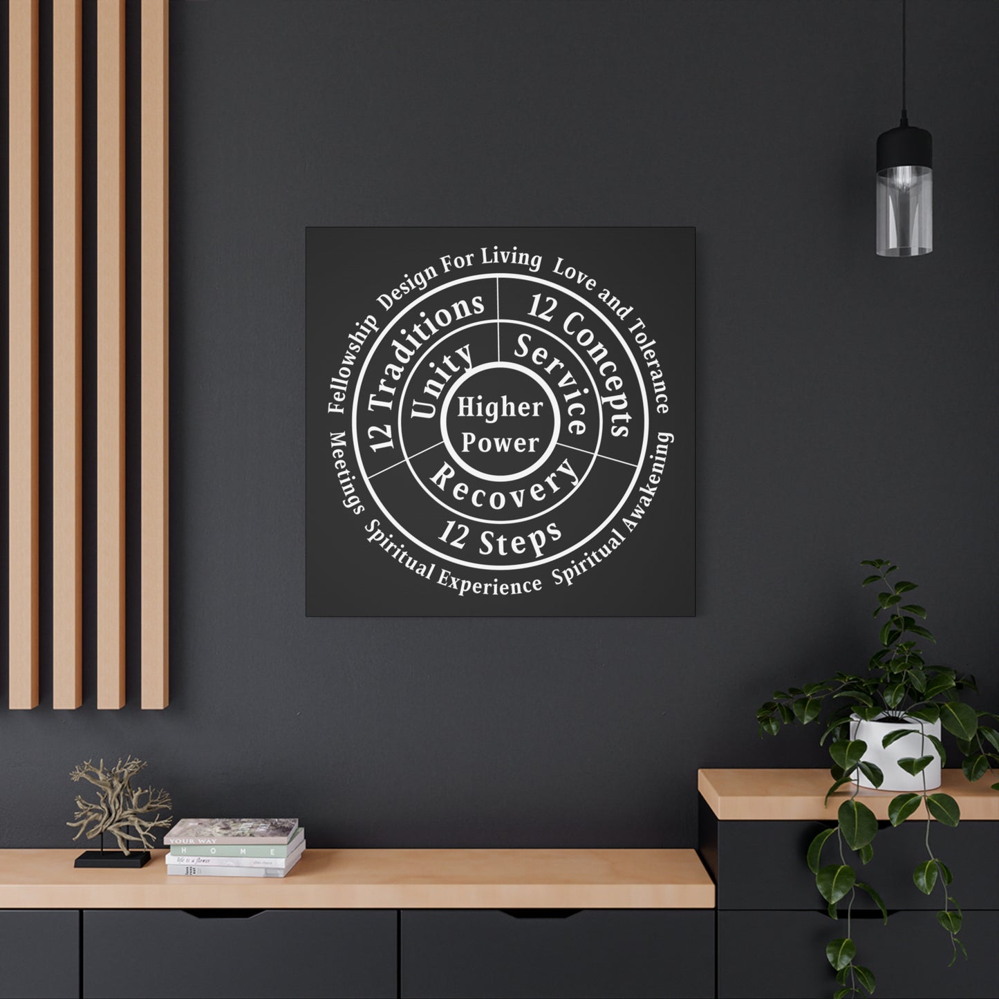 Haler Smith Matte Canvas - Higher Power 1 - Black Matte Finish - White Letters