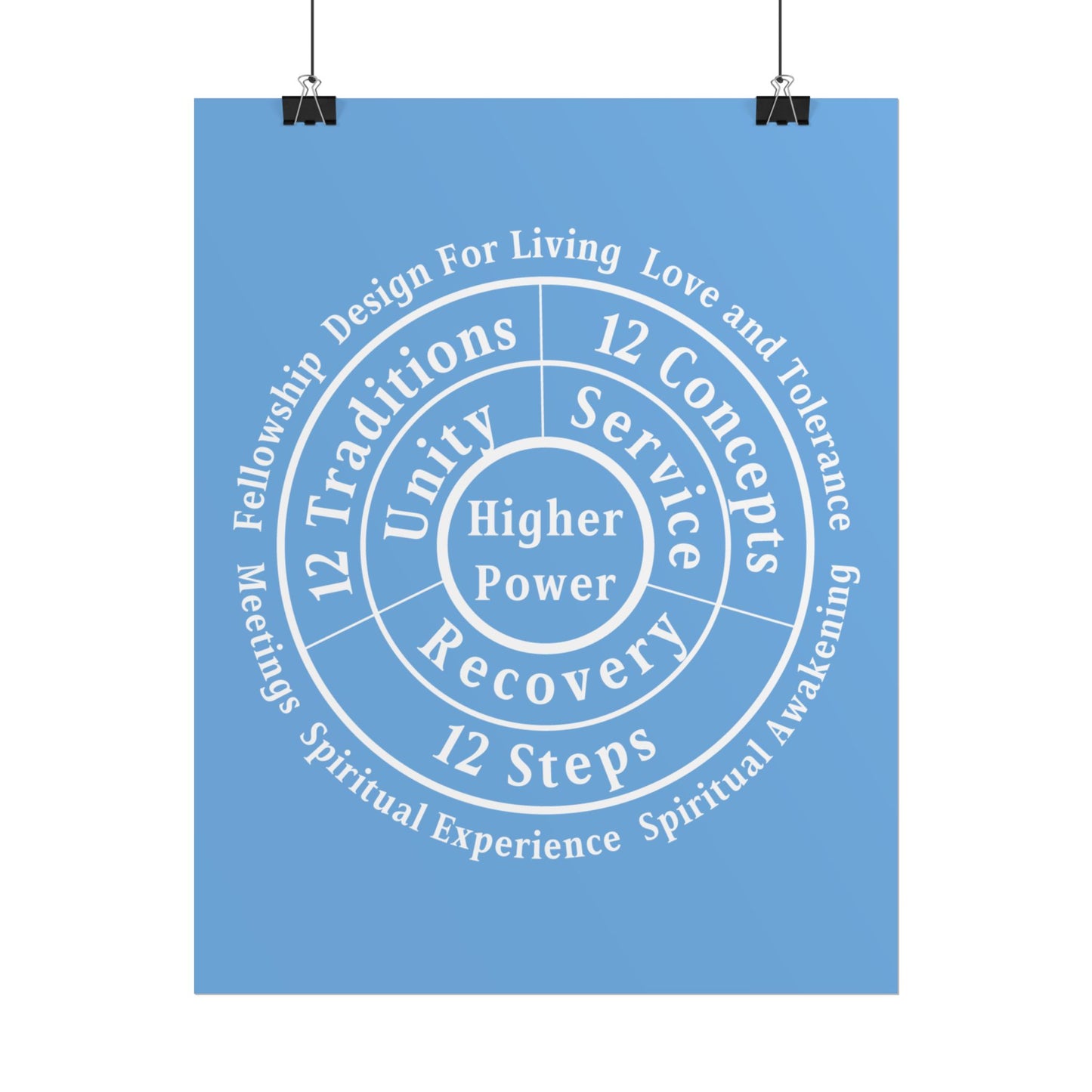Haler Smith Rolled Poster - Higher Power 1 - Light Blue Matte Finish