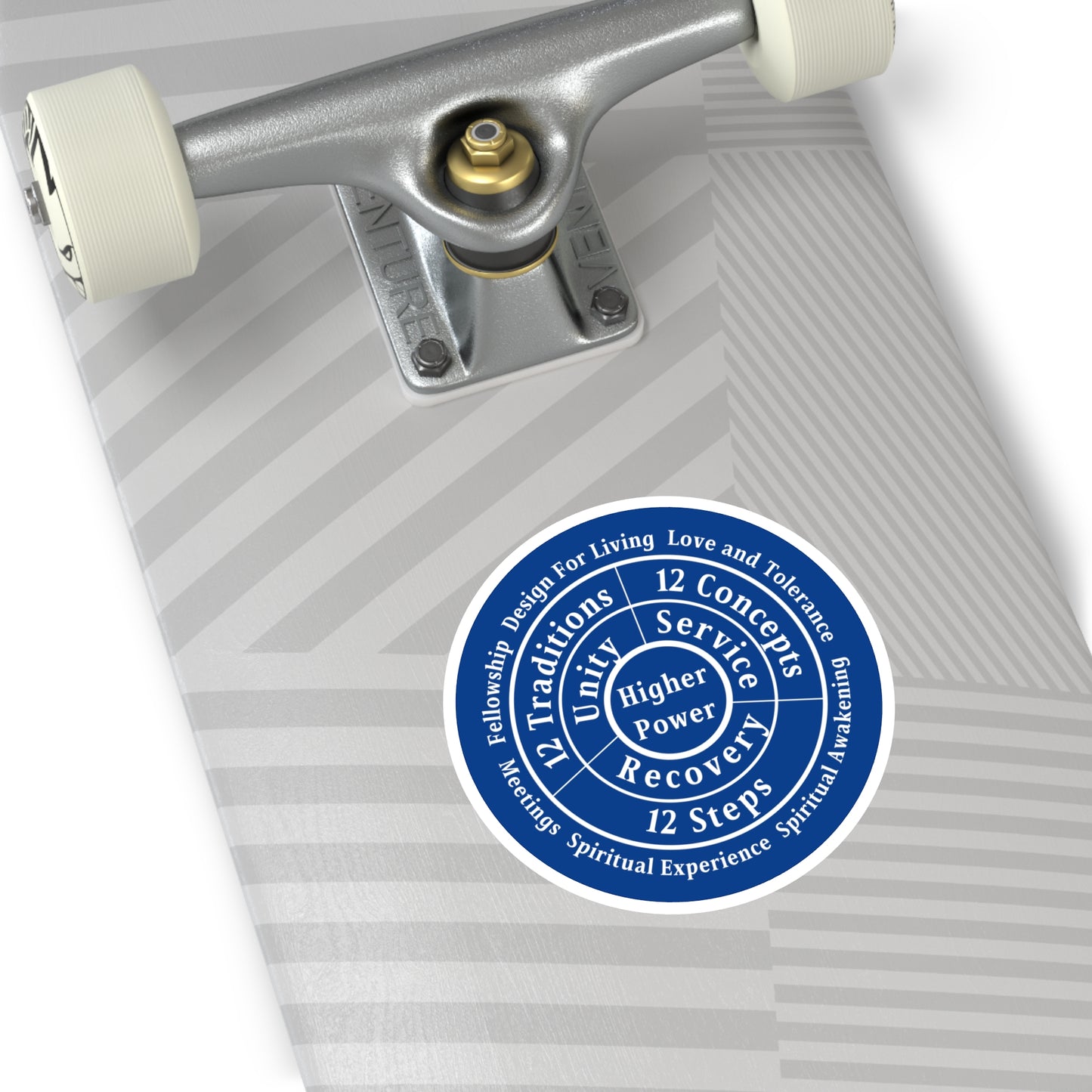 Haler Smith Vinyl Round Sticker - Higher Power 1 - Dark Blue