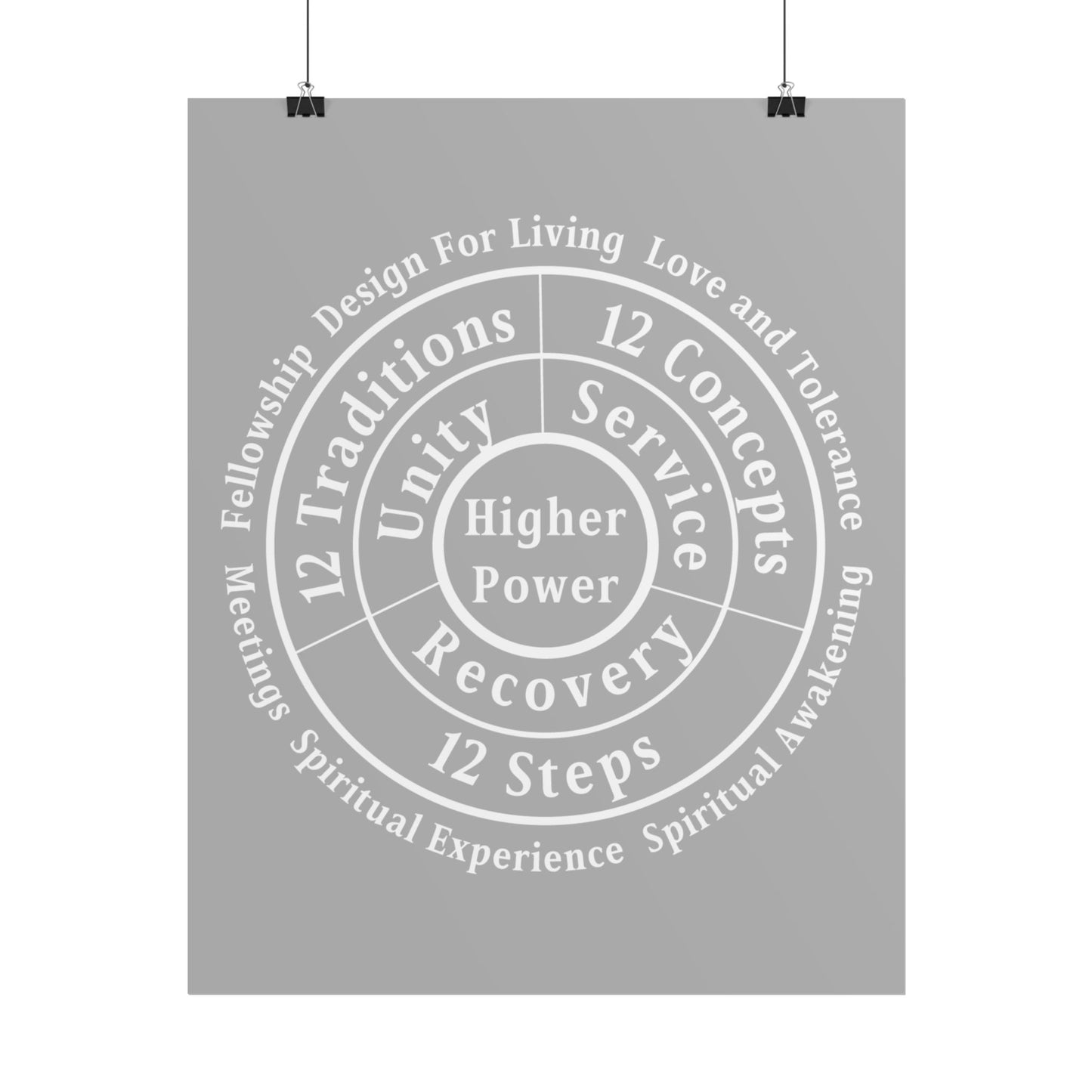 Haler Smith Rolled Poster - Higher Power 1 - Light Gray Matte Finish