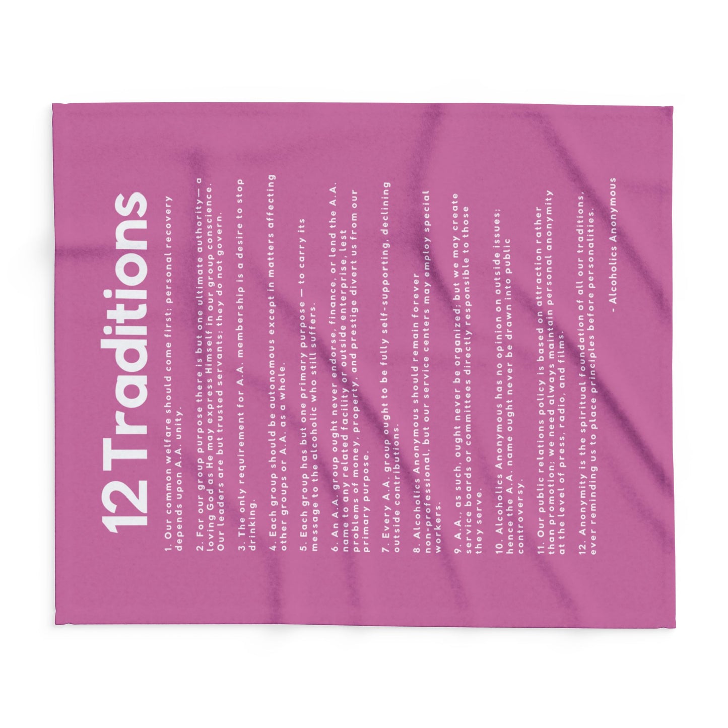 Haler Smith - Home Decor - Haler Smith Polar Fleece Blanket - 12 Traditions - Light Pink