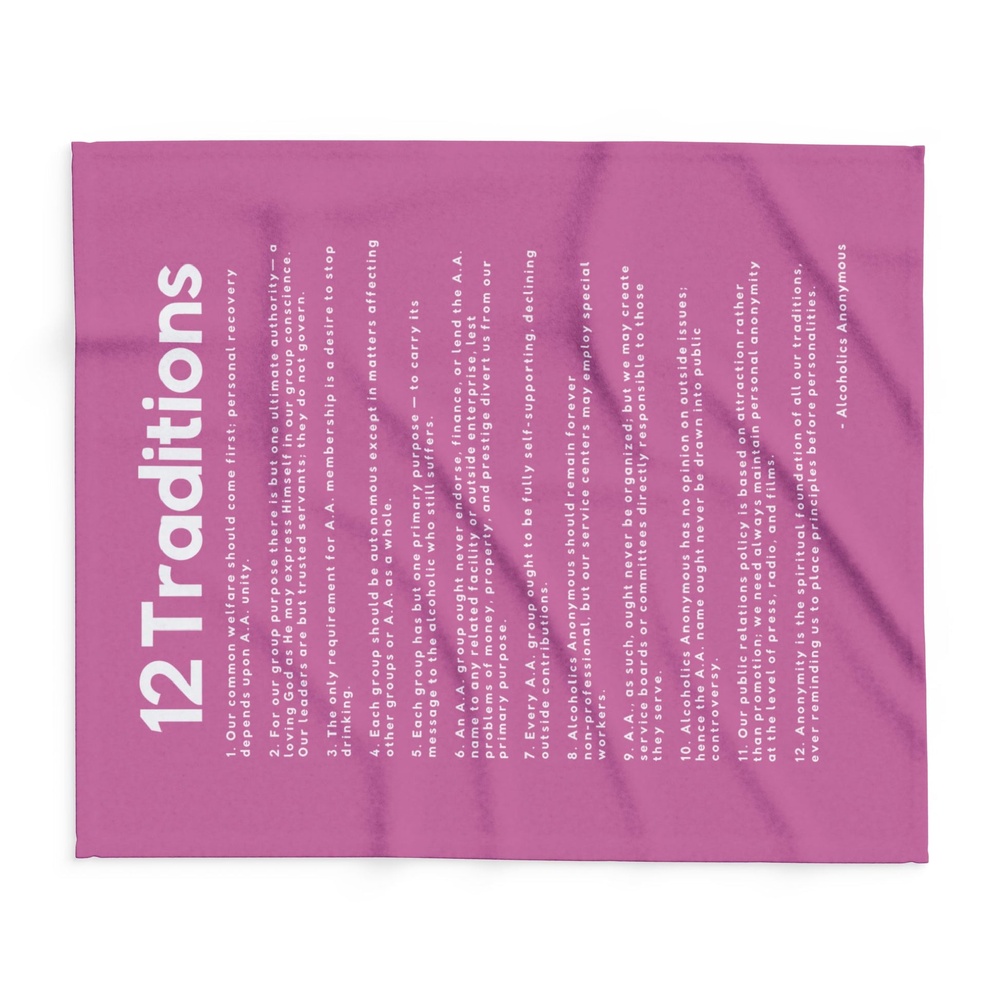 Haler Smith - Home Decor - Haler Smith Polar Fleece Blanket - 12 Traditions - Light Pink