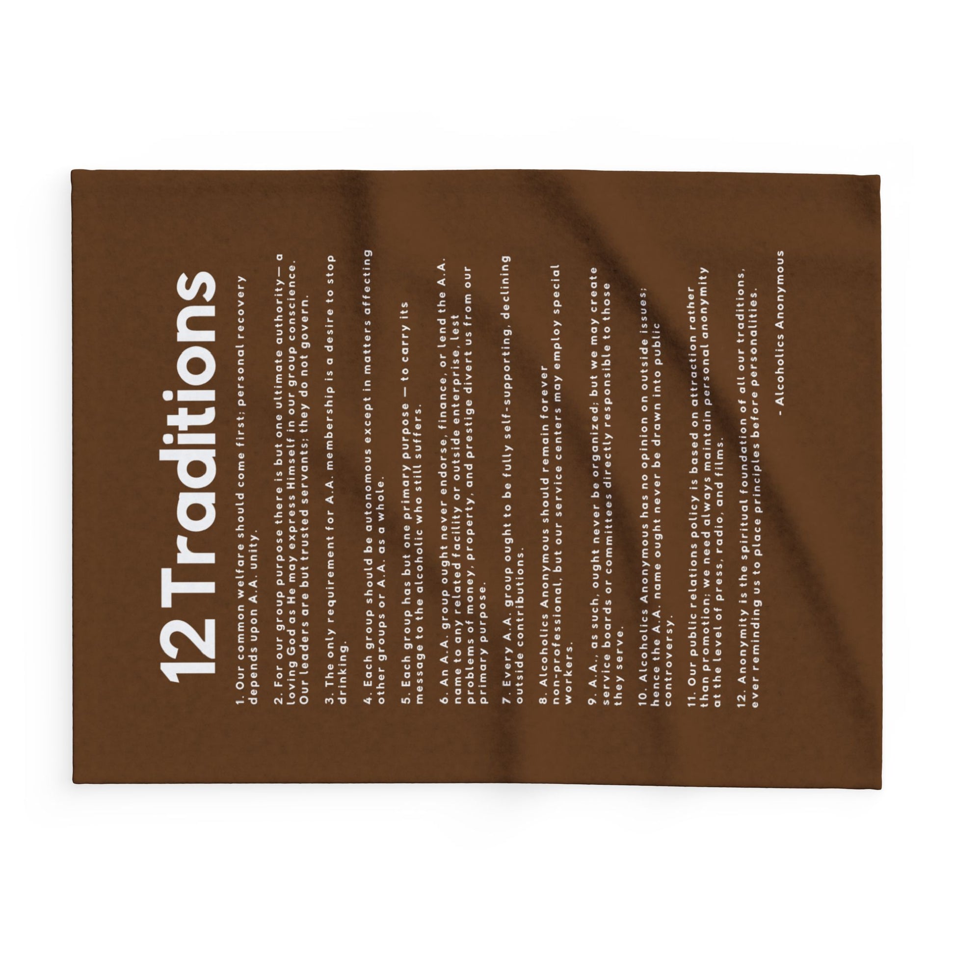 Haler Smith - Home Decor - Haler Smith Polar Fleece Blanket - 12 Traditions - Brown