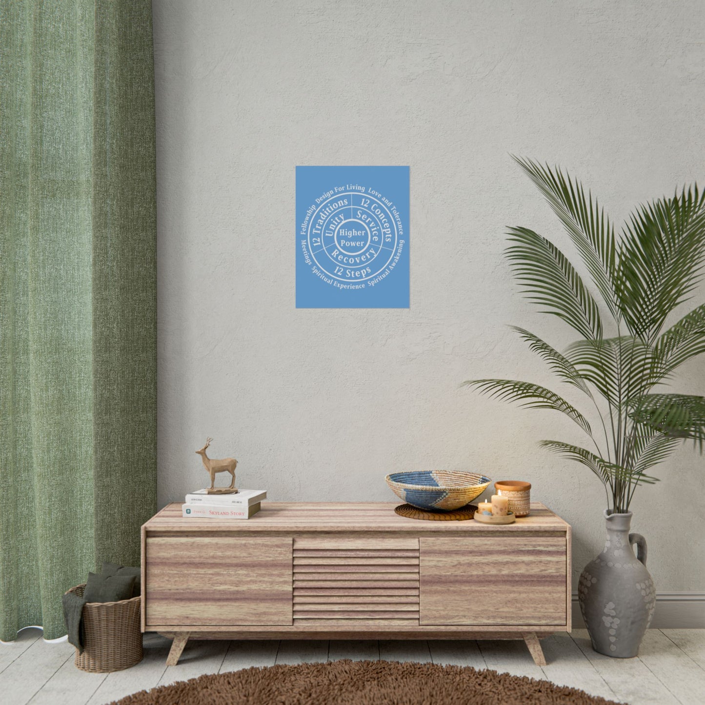 Haler Smith Rolled Poster - Higher Power 1 - Light Blue Matte Finish