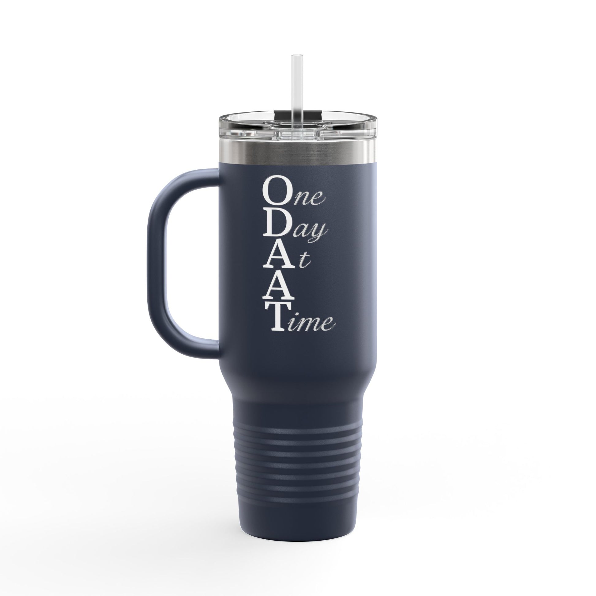 Haler Smith - Mug - Haler Smith Insulated Travel Mug with Straw 40 oz. - ODAAT - White Letters