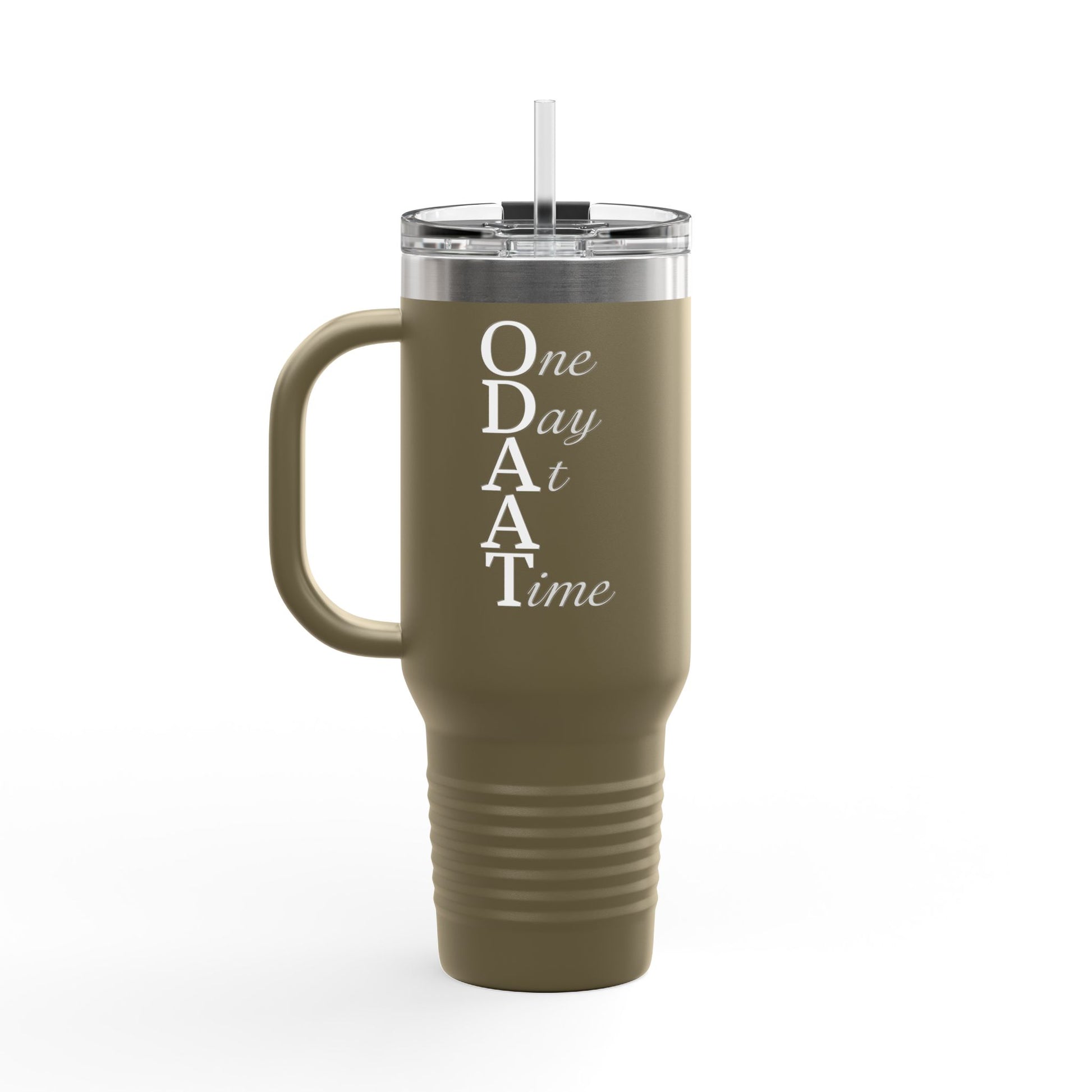 Haler Smith - Mug - Haler Smith Insulated Travel Mug with Straw 40 oz. - ODAAT - White Letters