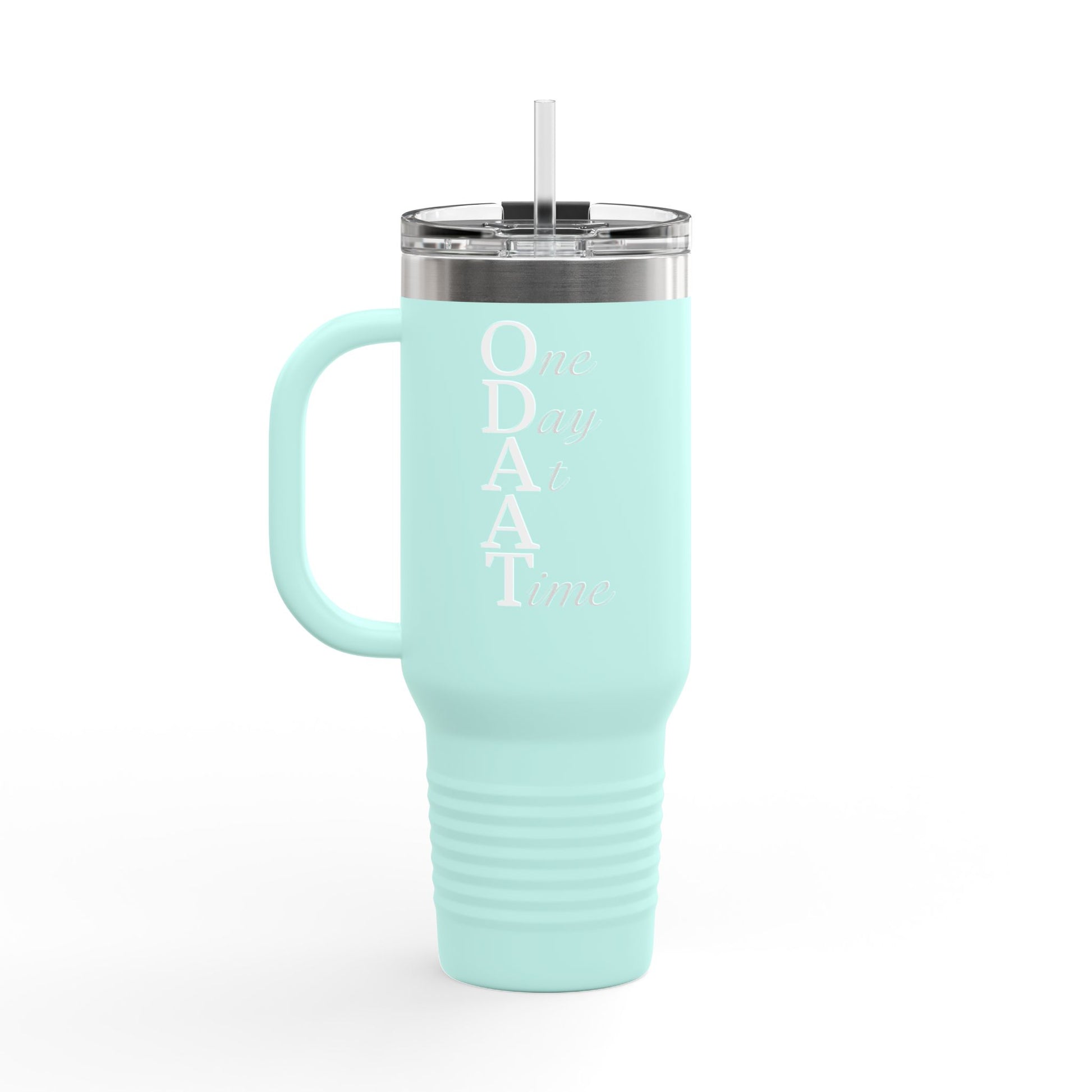 Haler Smith - Mug - Haler Smith Insulated Travel Mug with Straw 40 oz. - ODAAT - White Letters