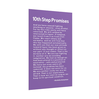 Haler Smith - Poster - Haler Smith Rolled Poster - 10th Step Promises - Vertical Light Purple Matte Finish